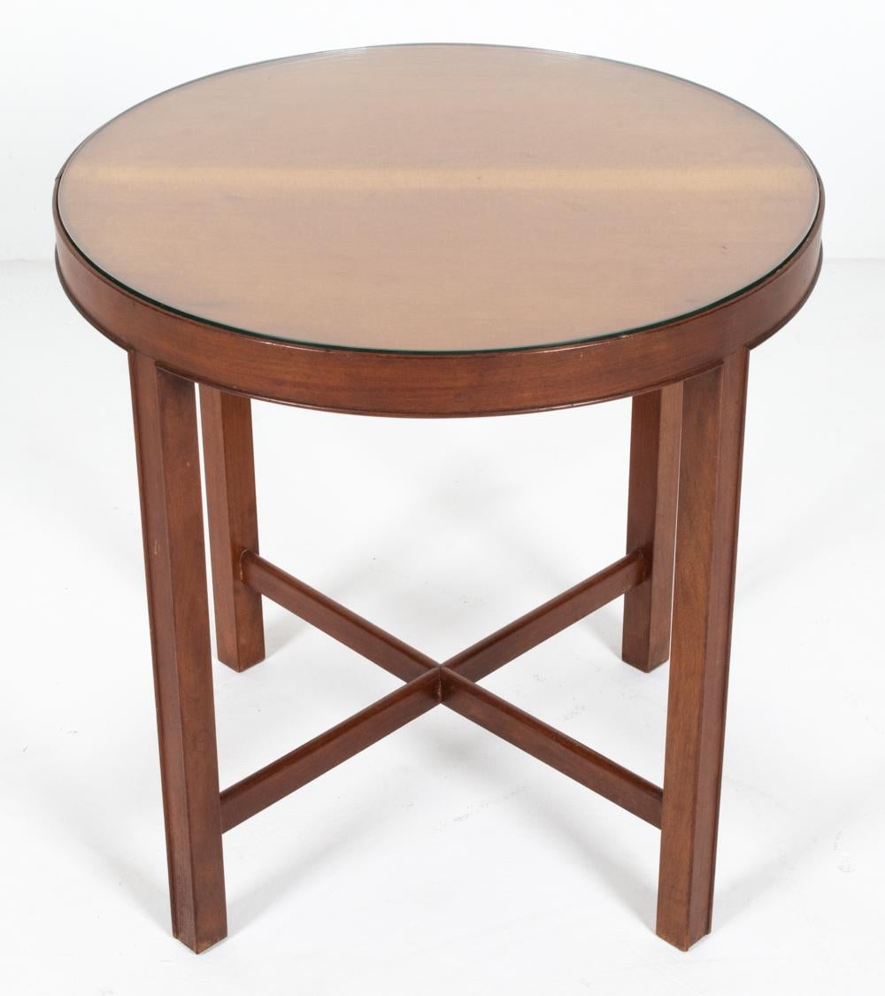 Frits Henningsen Danish Mahogany Round Side Table, c. 1940's For Sale 3