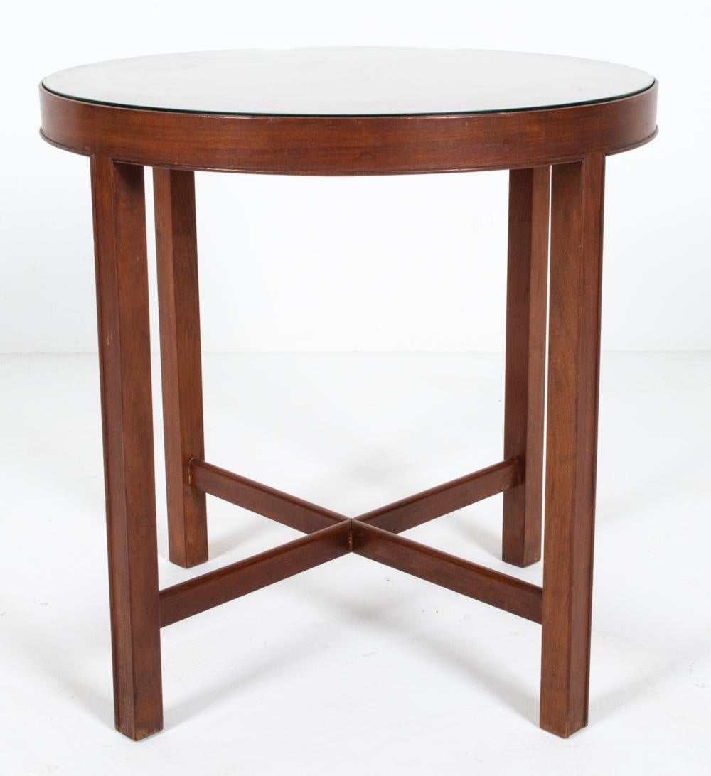 Frits Henningsen Danish Mahogany Round Side Table, c. 1940's For Sale 4