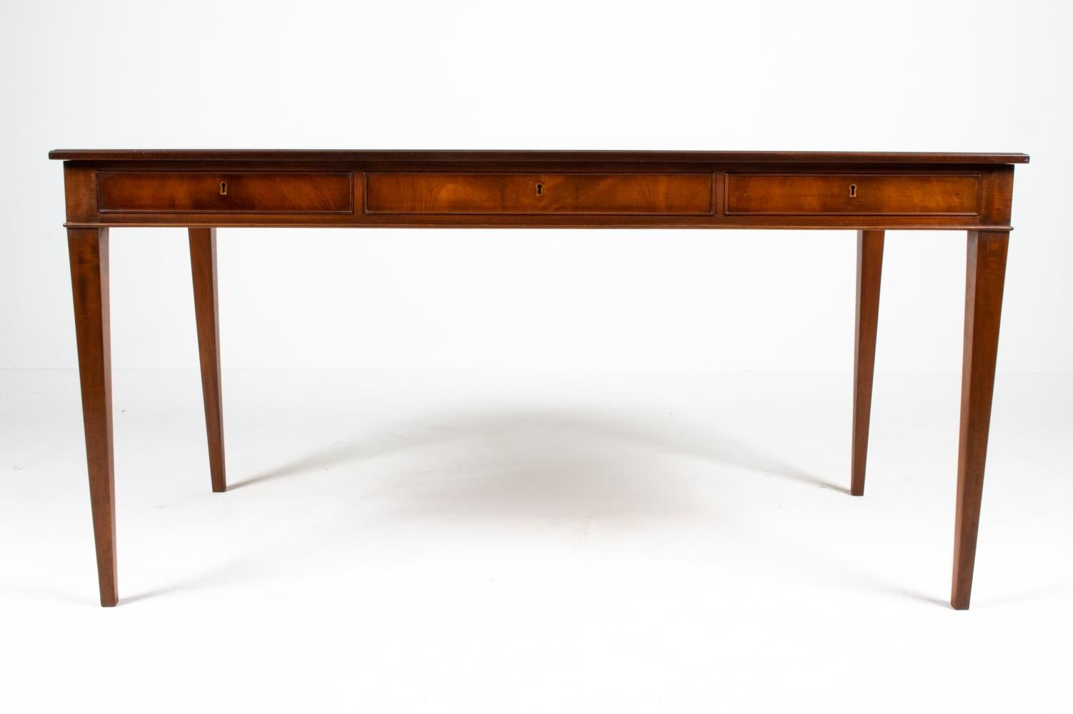 Frits Henningsen Danish Mahogany Writing Desk In Good Condition In Norwalk, CT