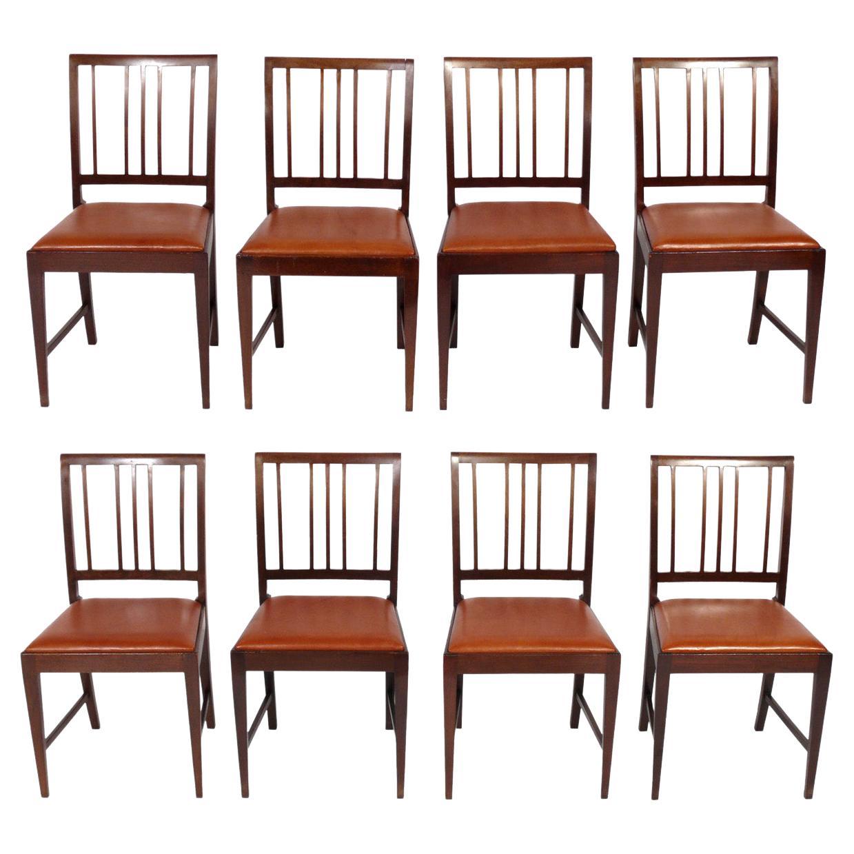 Frits Henningsen Danish Modern Dining Chairs, circa 1930s For Sale