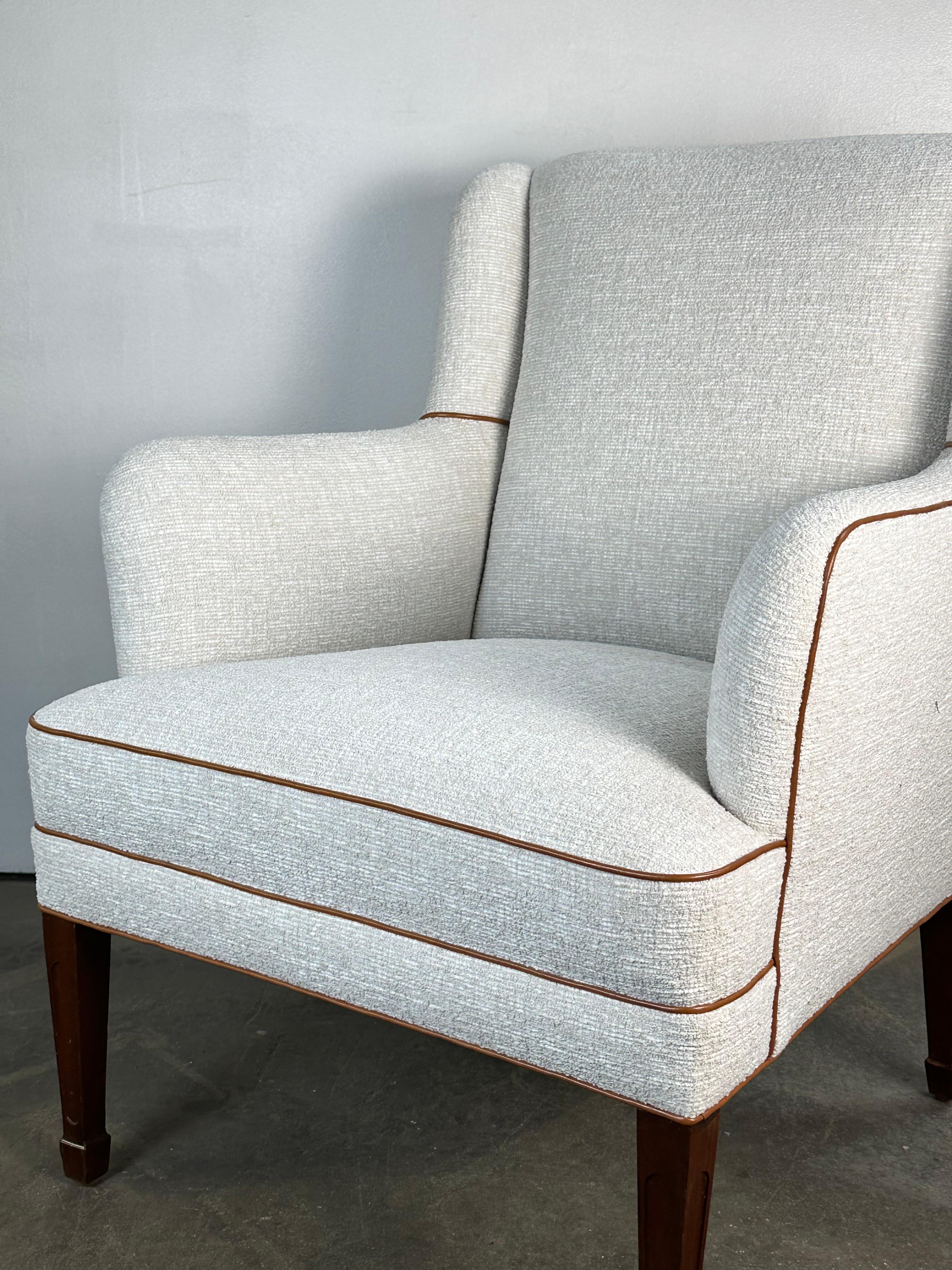 Frits Henningsen Danish Modern Lounge Chair with New Upholstery For Sale 5