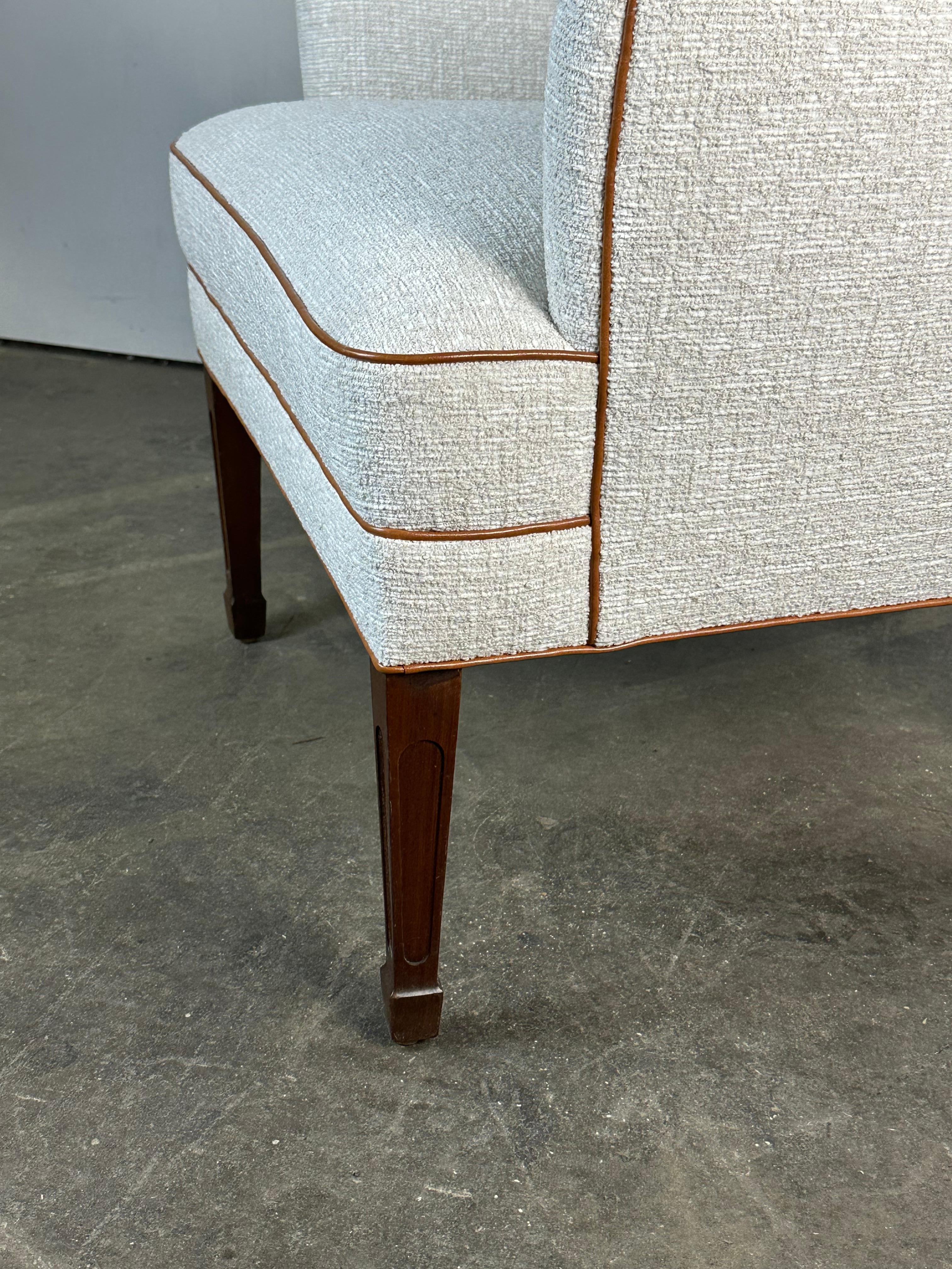 Frits Henningsen Danish Modern Lounge Chair with New Upholstery For Sale 6
