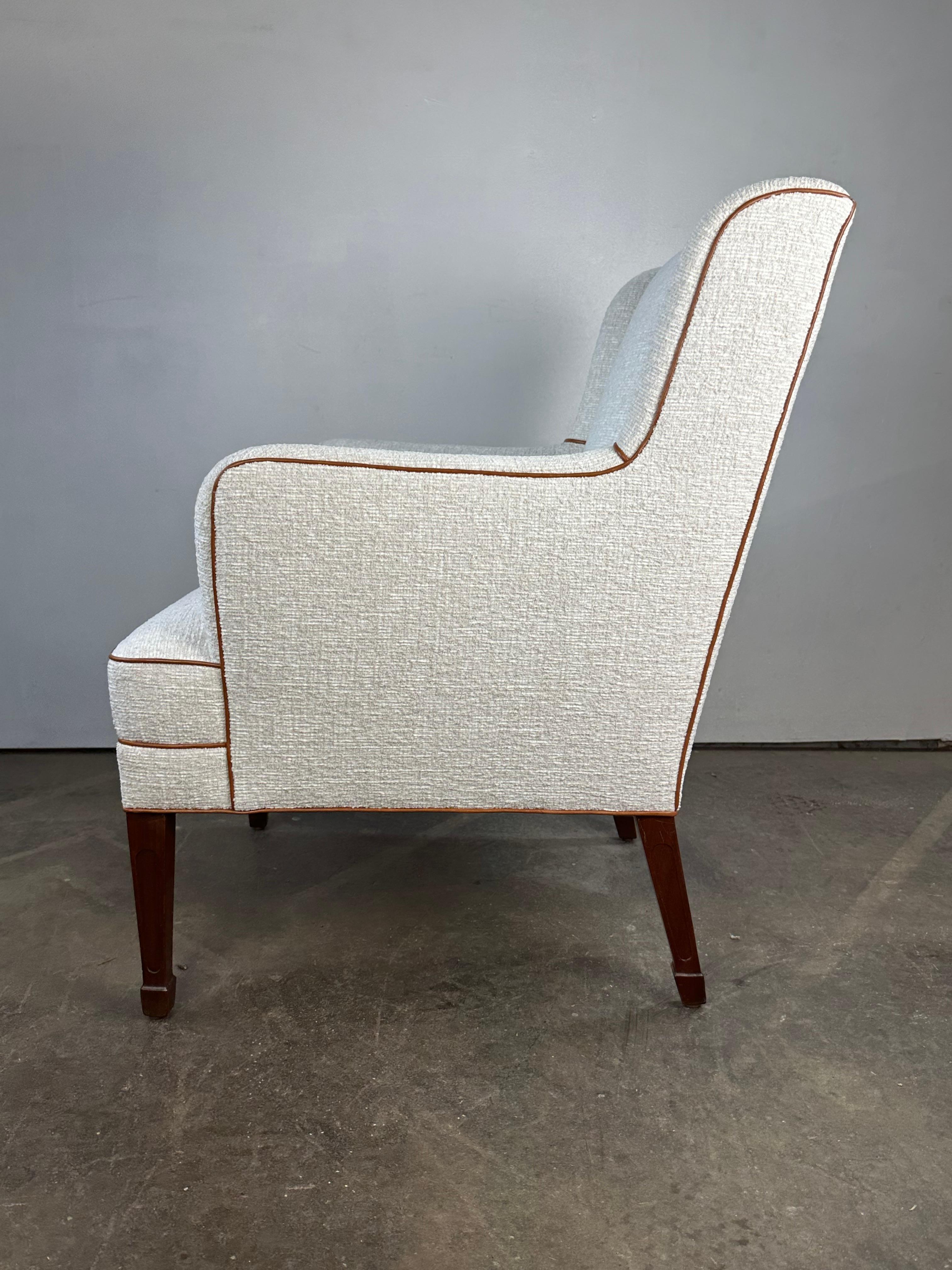 Frits Henningsen Danish Modern Lounge Chair with New Upholstery For Sale 8