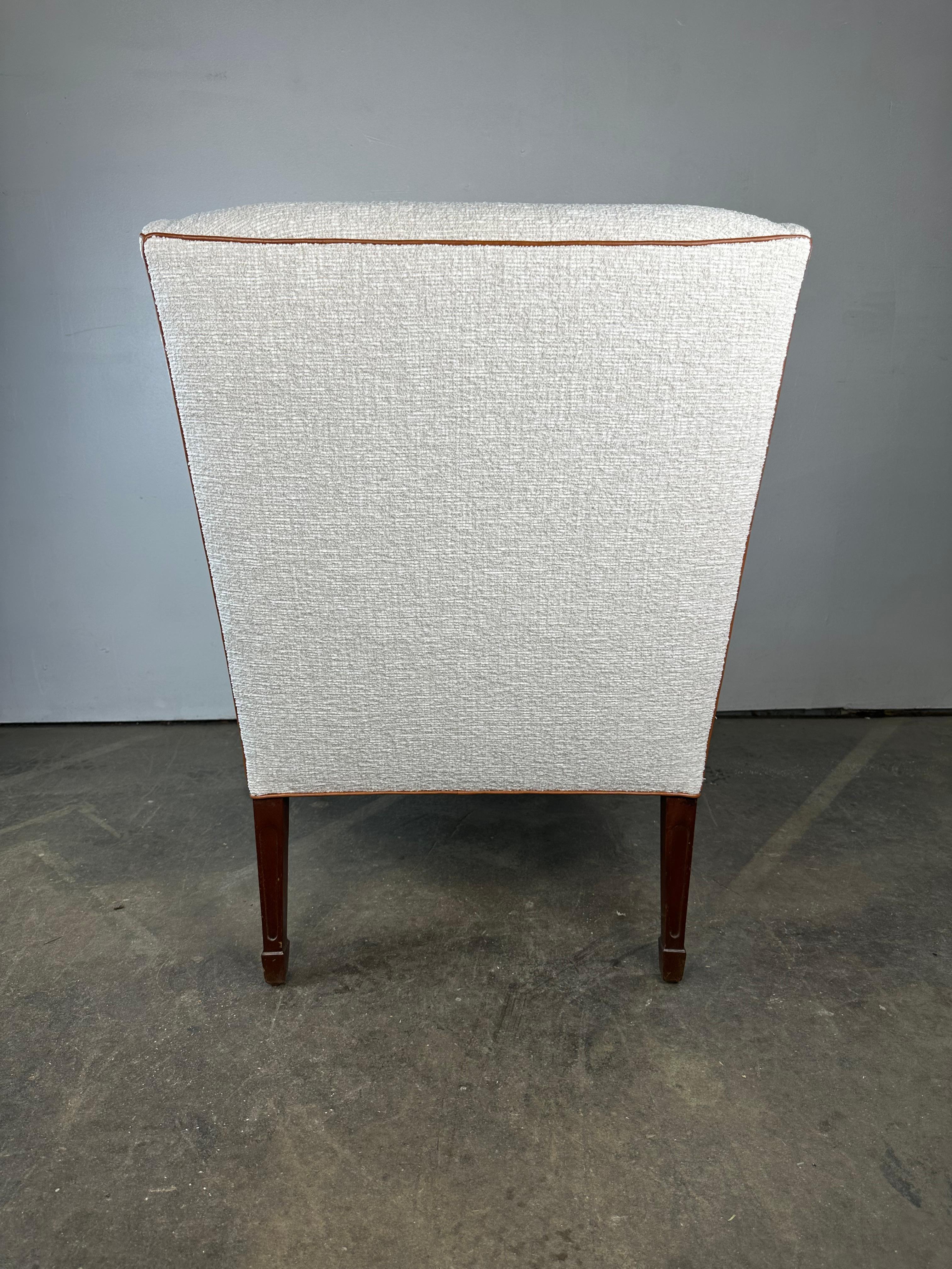 Frits Henningsen Danish Modern Lounge Chair with New Upholstery For Sale 9