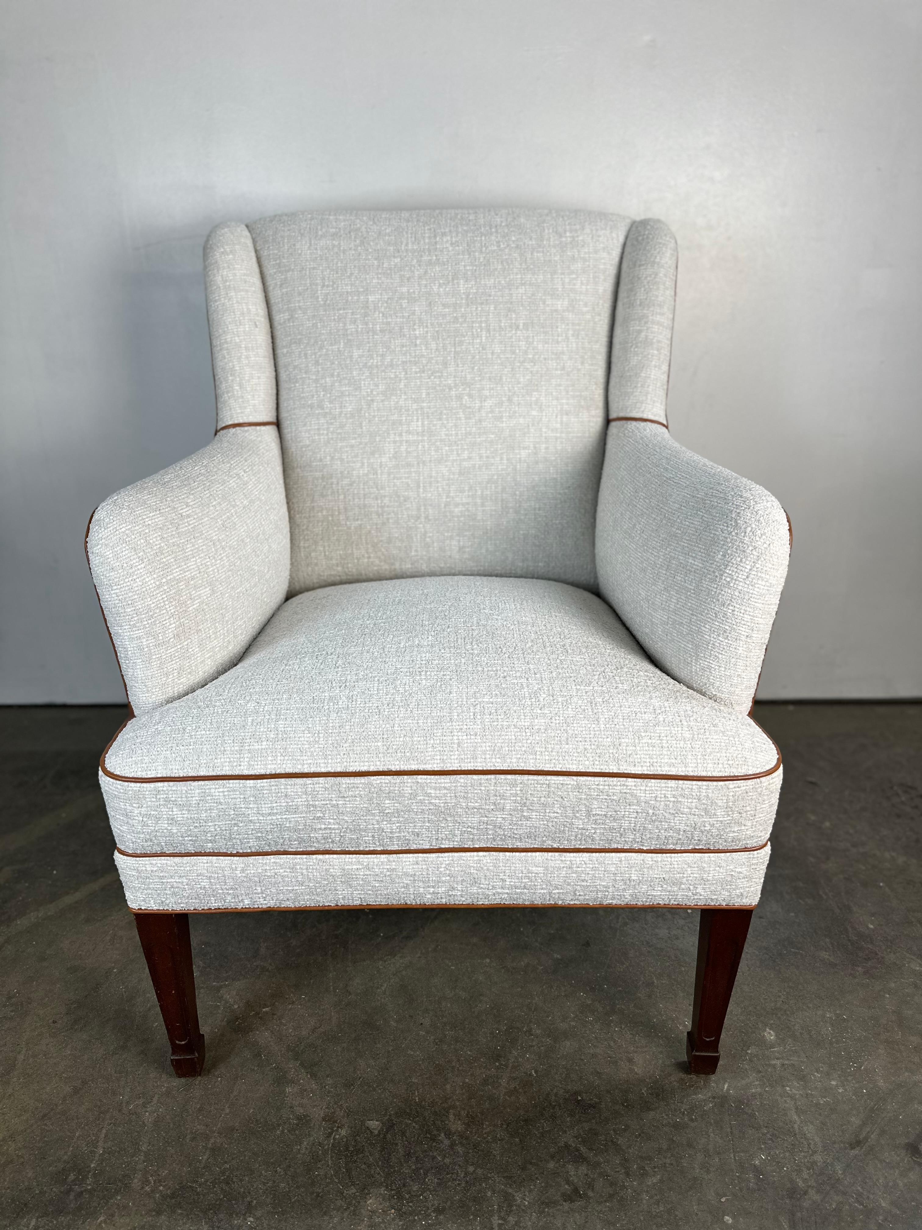 Frits Henningsen Danish Modern Lounge Chair with New Upholstery For Sale 10