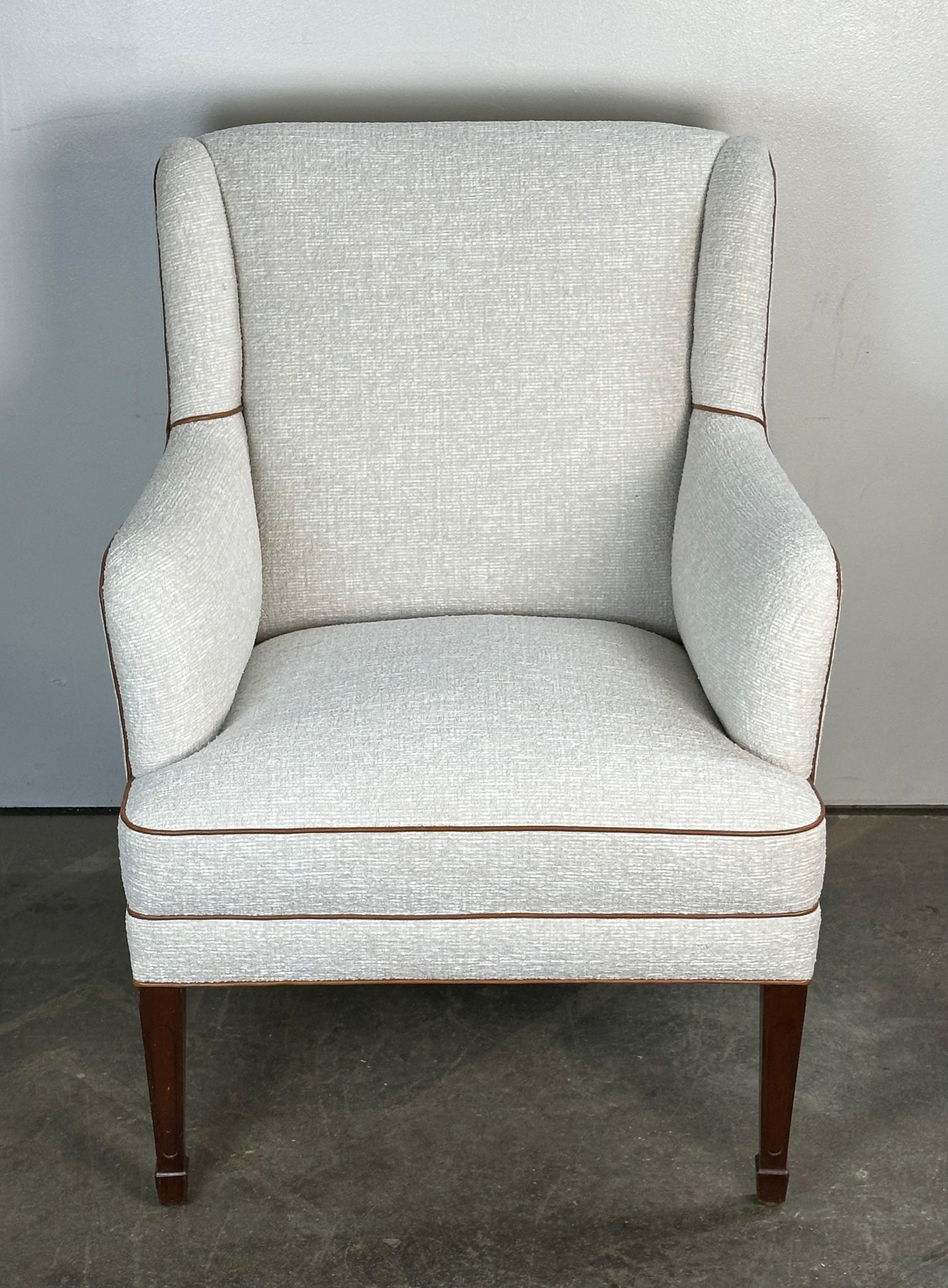 Frits Henningsen Danish Modern Lounge Chair with New Upholstery For Sale 11