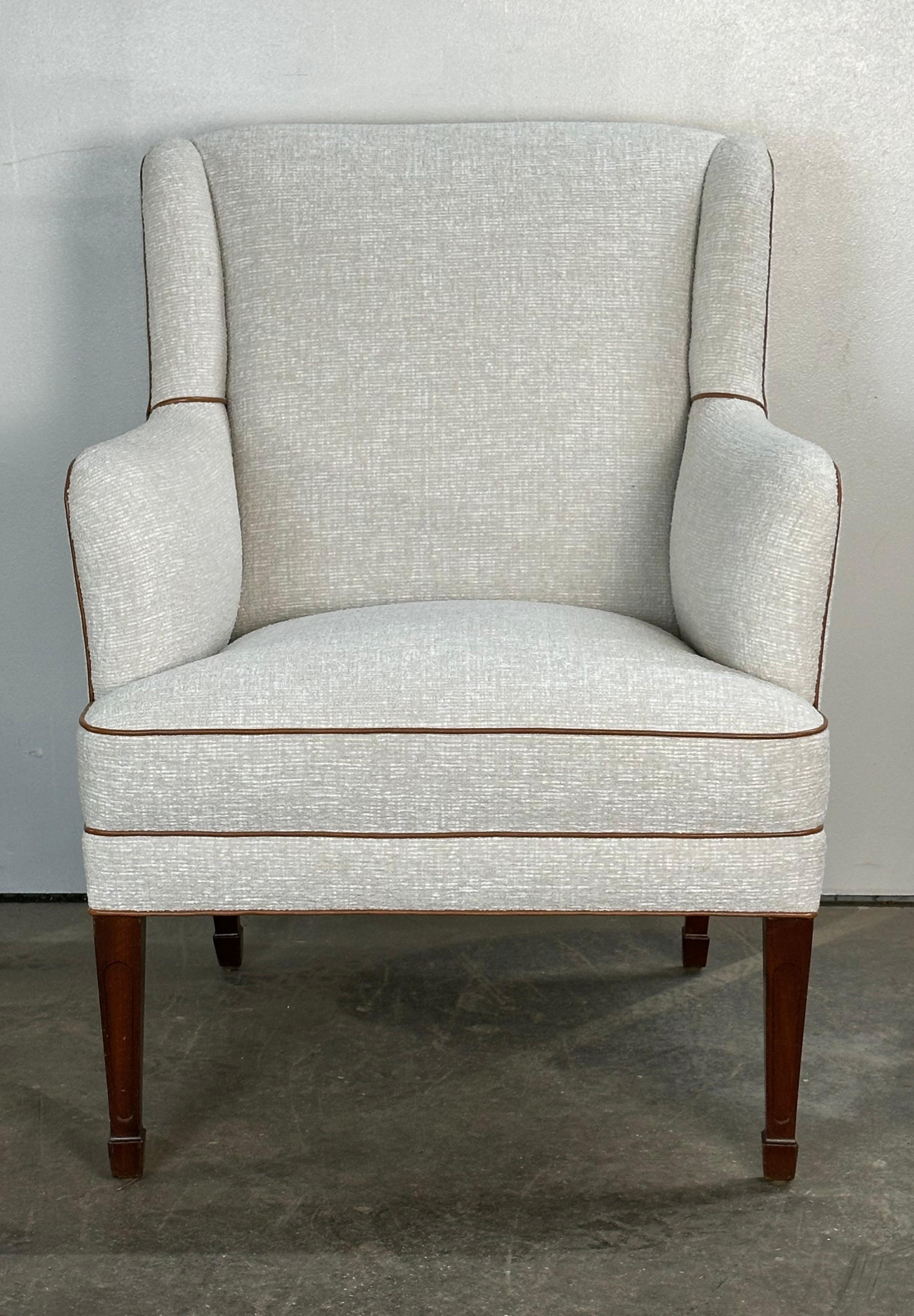 Frits Henningsen Danish Modern Lounge Chair with New Upholstery For Sale 12