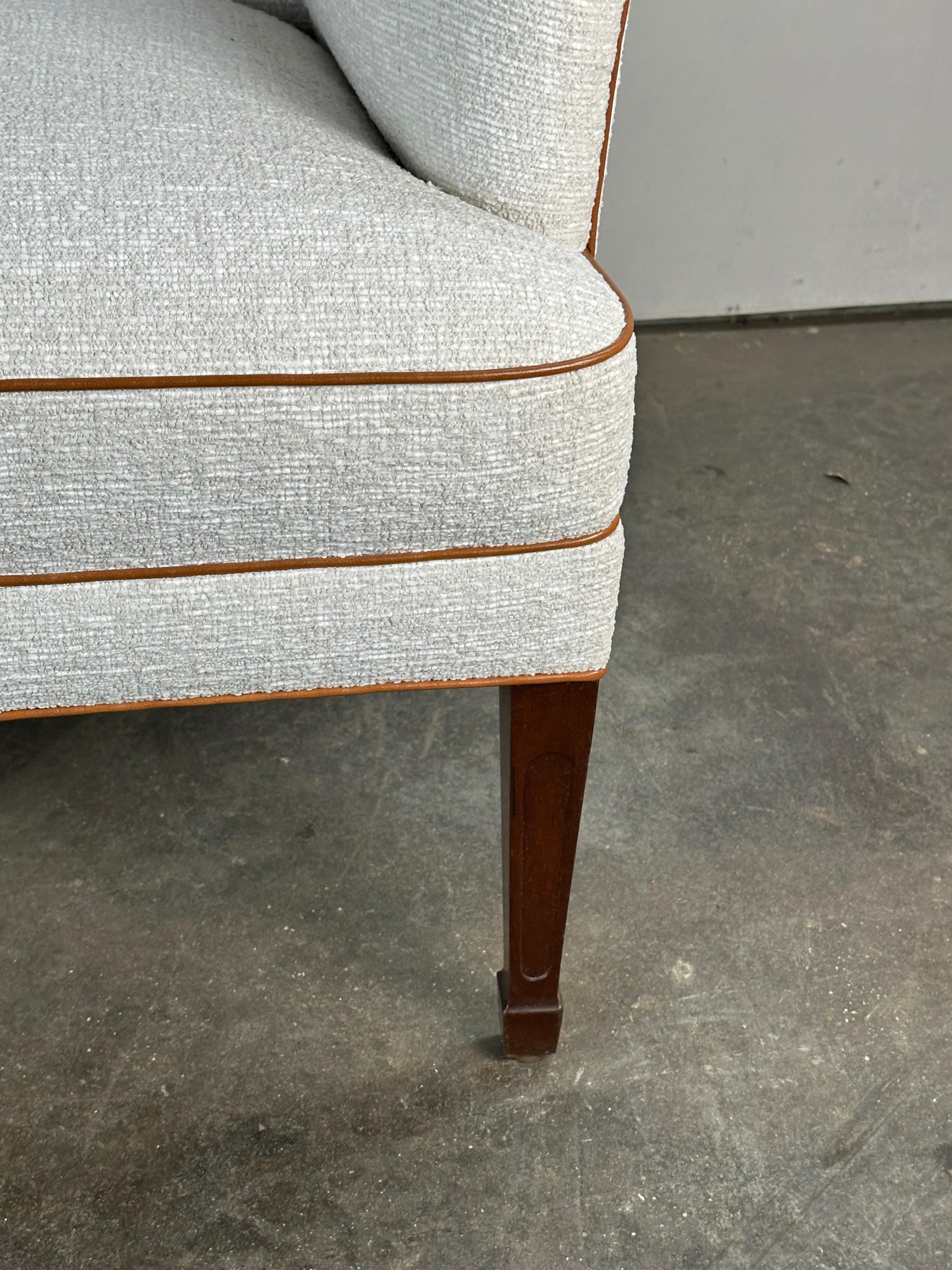 Frits Henningsen Danish Modern Lounge Chair with New Upholstery For Sale 1