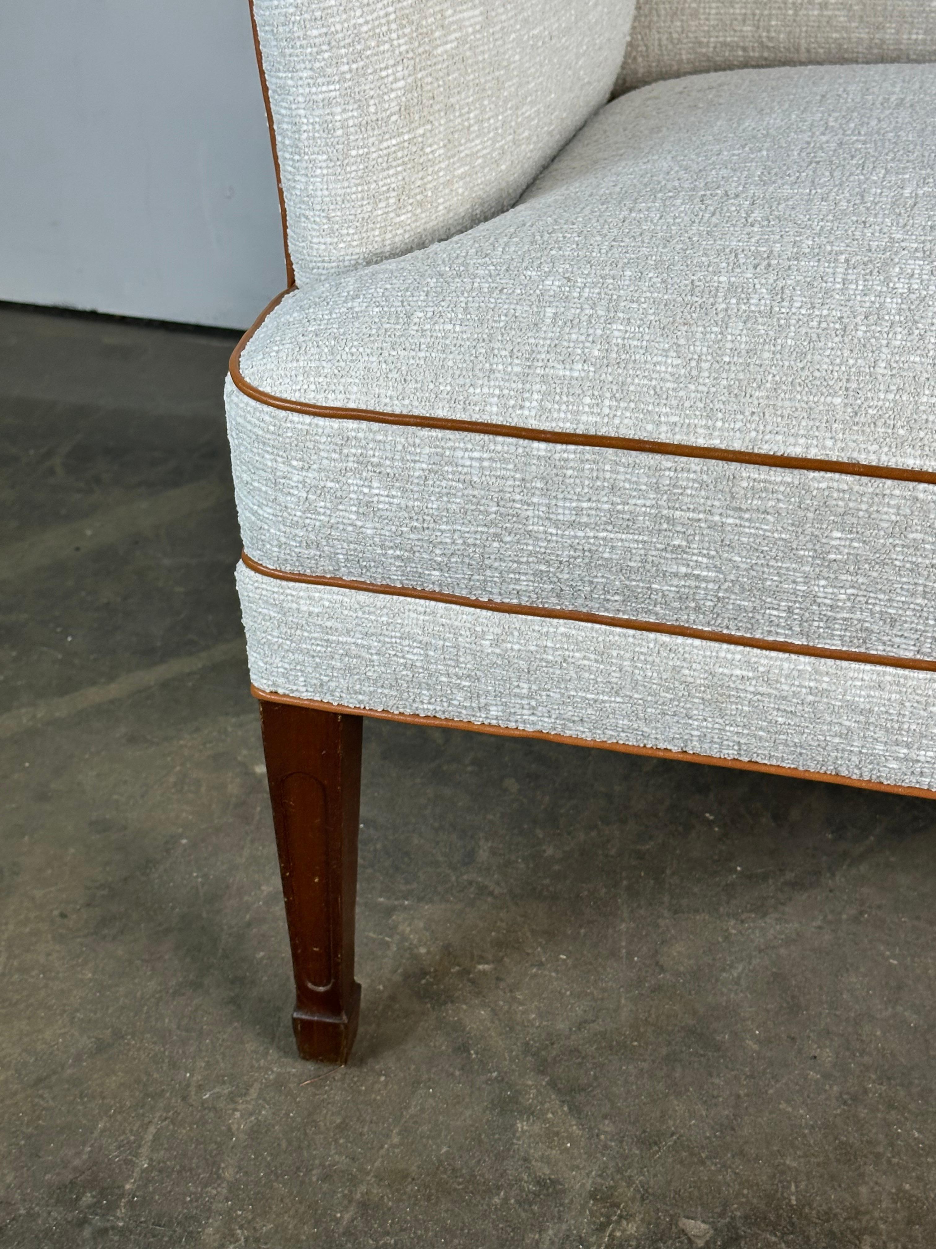 Frits Henningsen Danish Modern Lounge Chair with New Upholstery For Sale 2