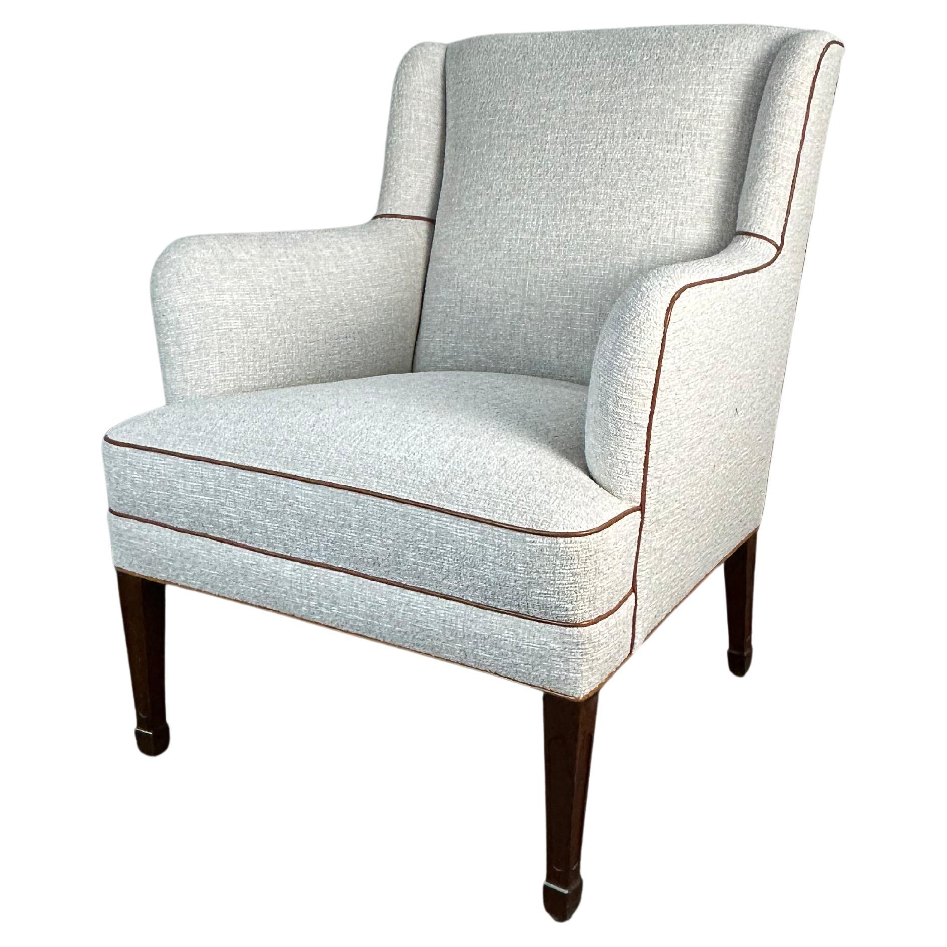 Frits Henningsen Danish Modern Lounge Chair with New Upholstery