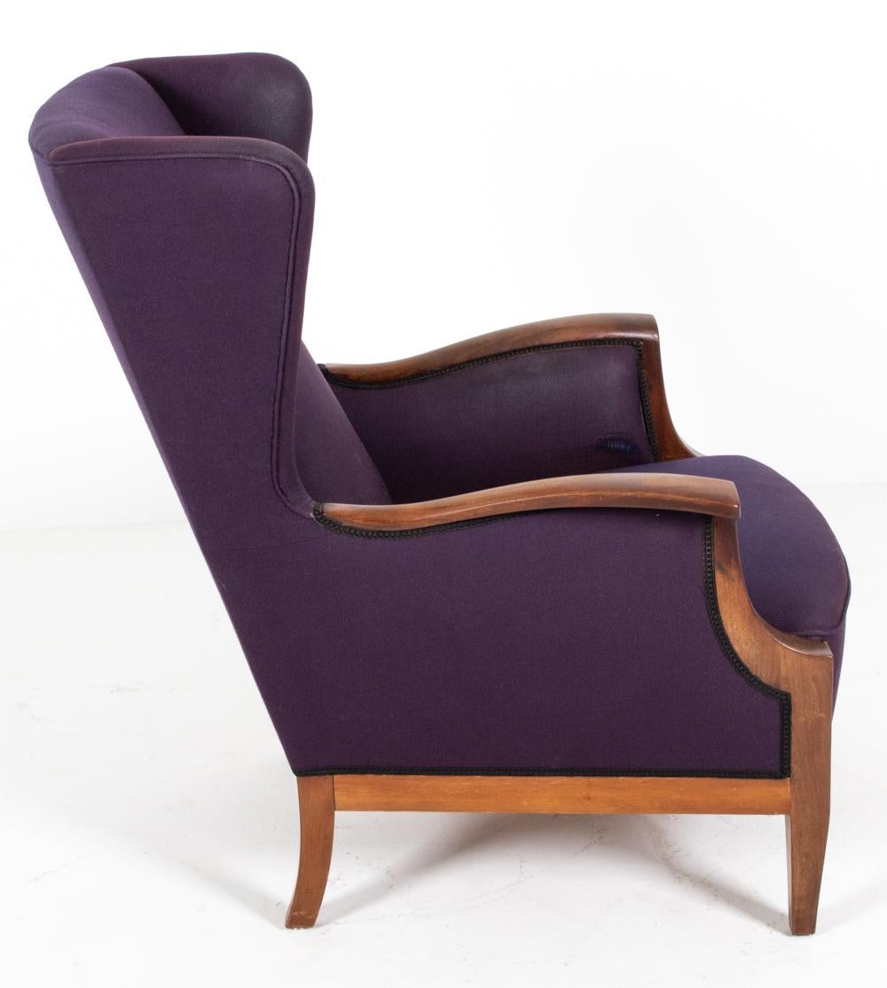 Frits Henningsen Danish Wingback Lounge Chair, c. 1940's  For Sale 3