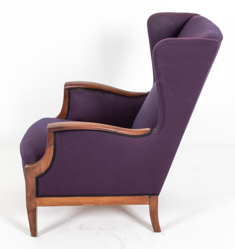 Mid-20th Century Frits Henningsen Danish Wingback Lounge Chair, c. 1940's  For Sale