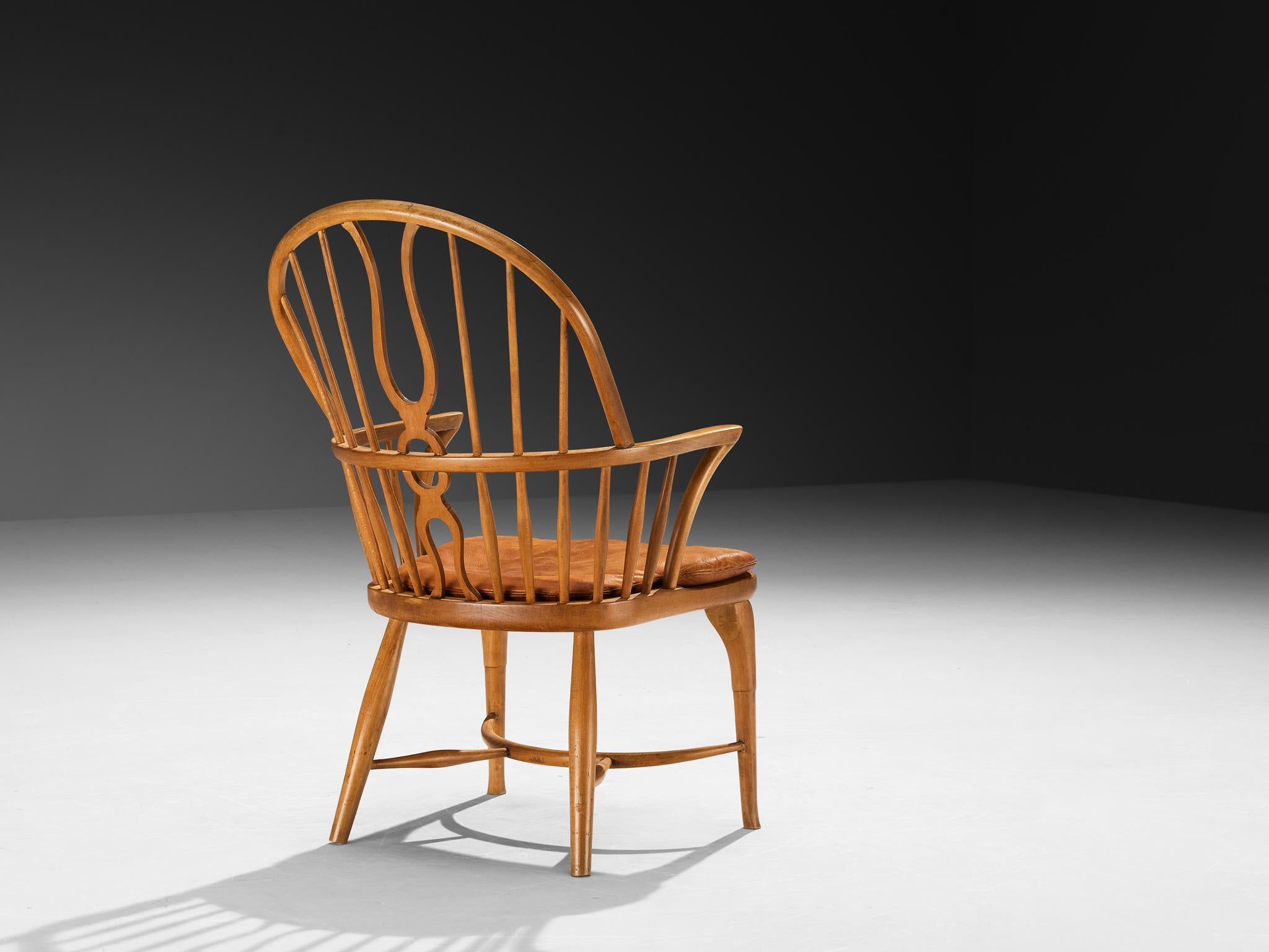 Metà XX secolo Frits Henningsen for Carl Hansen & Søn Unique Windsor Chair in vendita