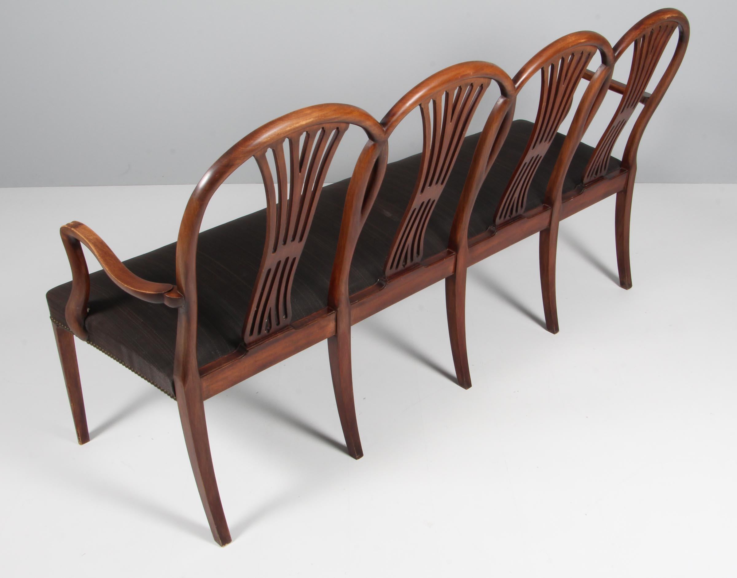 Scandinavian Modern Frits Henningsen, Four Seat Bench For Sale