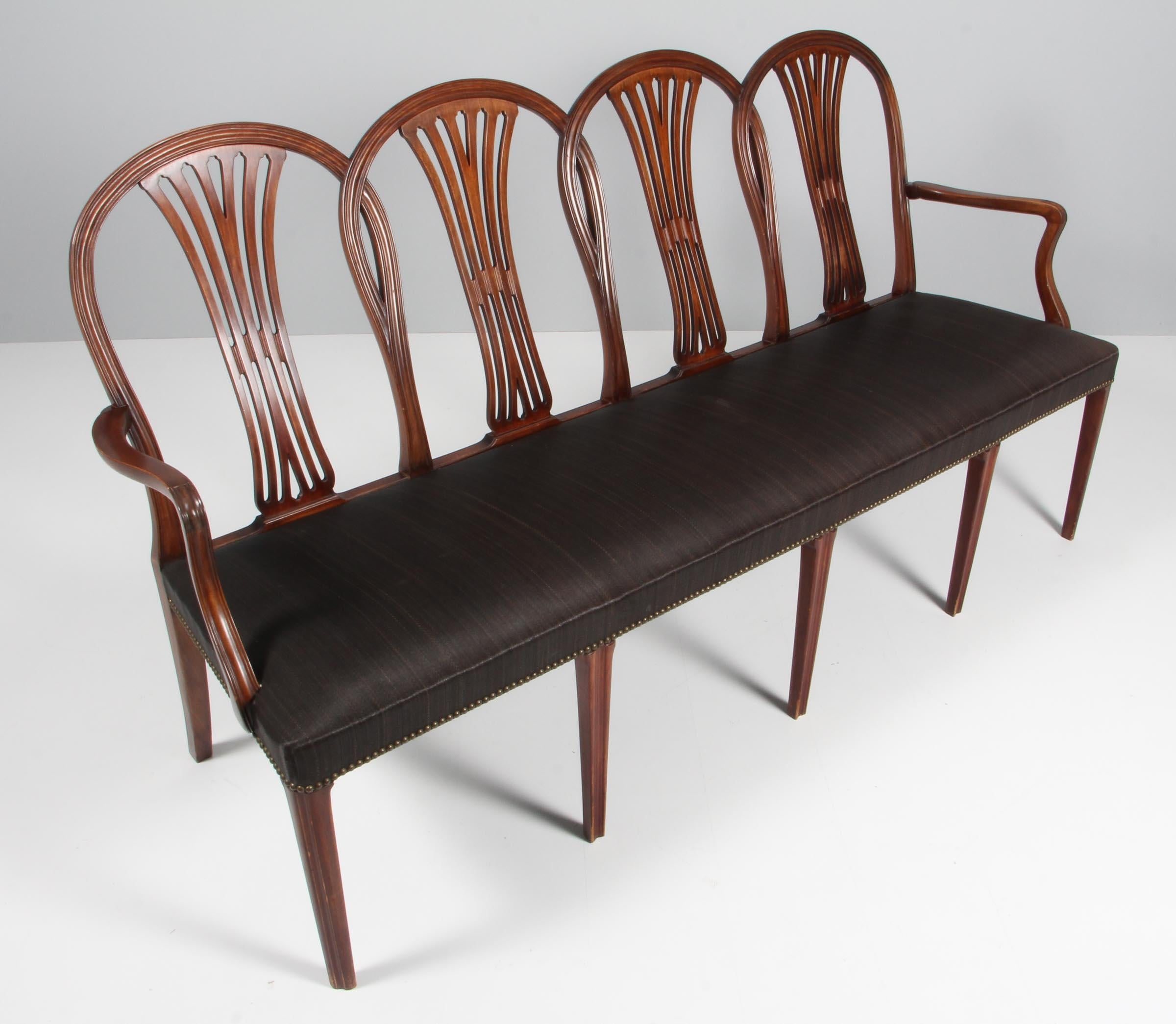 Mid-20th Century Frits Henningsen, Four Seat Bench For Sale