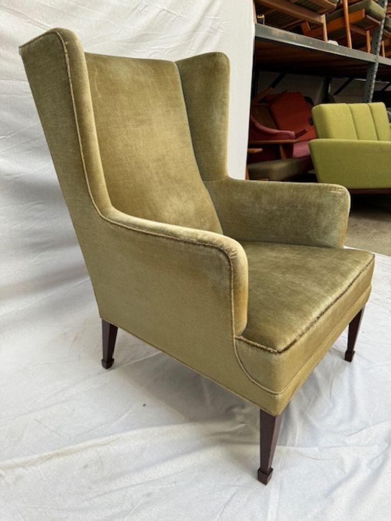 Frits Henningsen High-Back Lounge Chair In Good Condition For Sale In Los Angeles, CA