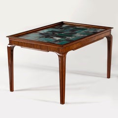 Frits Henningsen & Jens Thirslund, Danish Mahogany and Tile Top Coffee Table