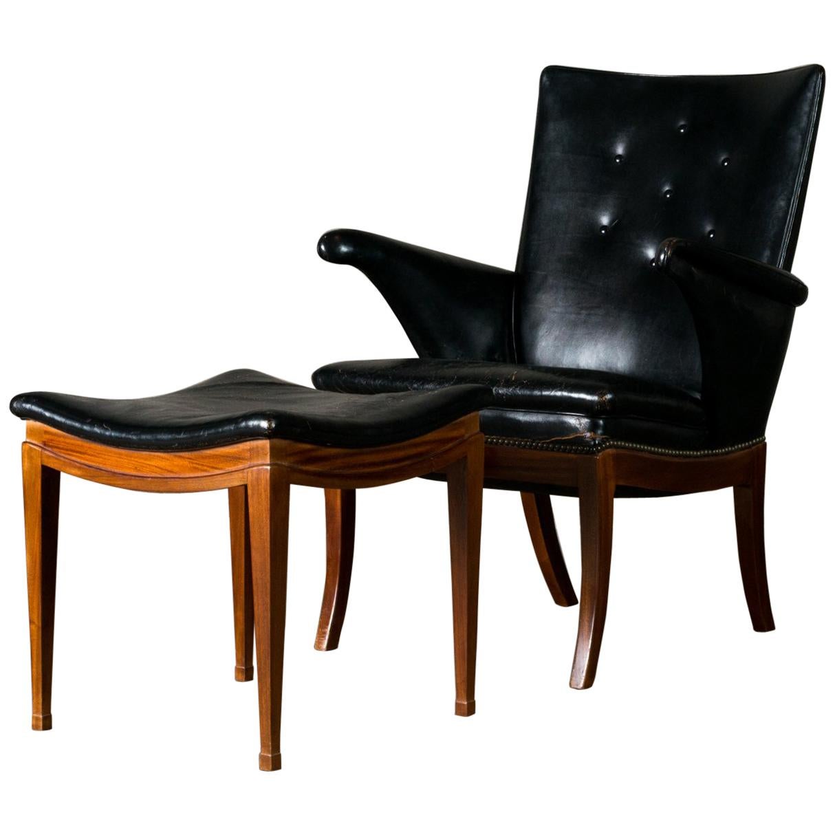 Frits Henningsen Lounge Chair and Ottoman