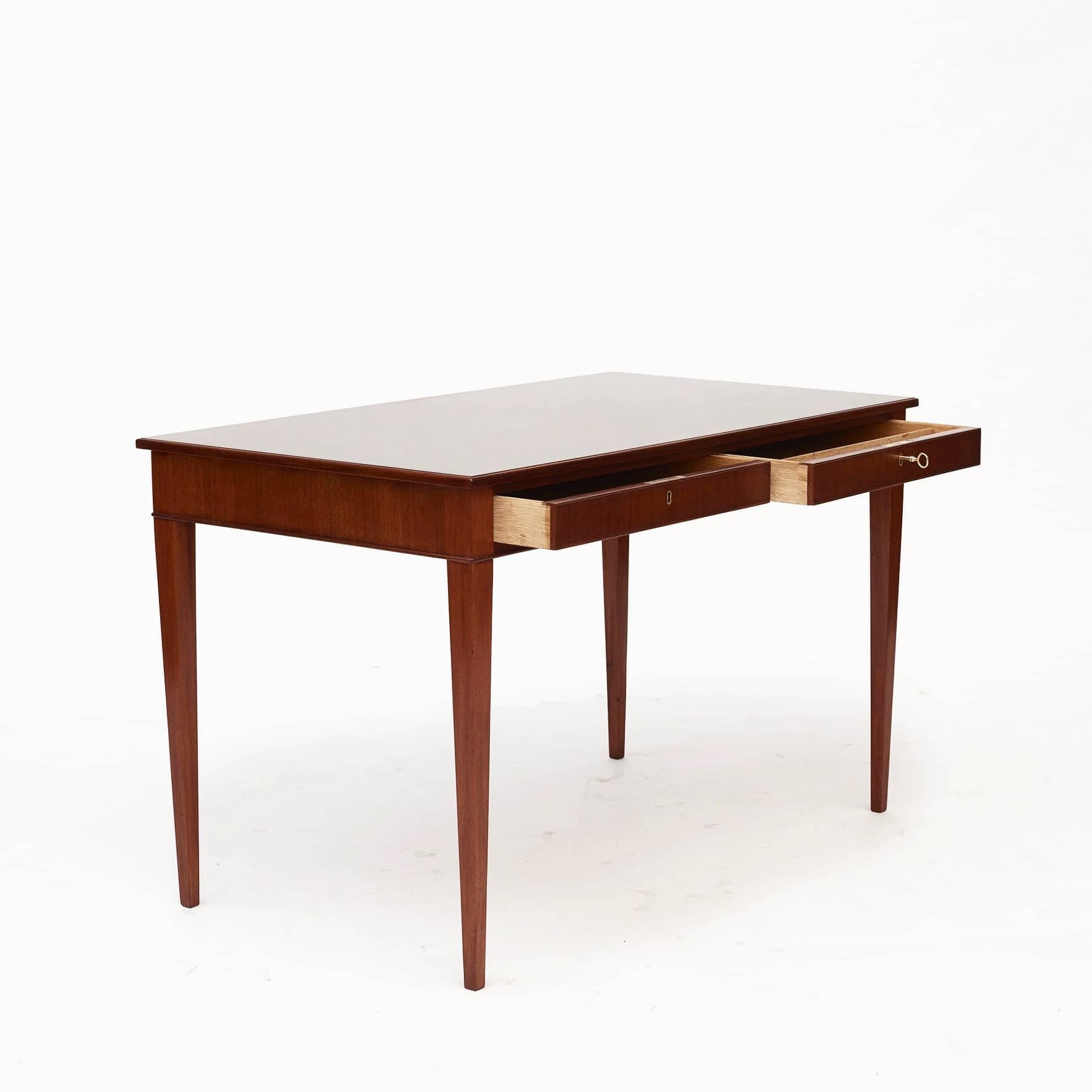 Scandinavian Modern Frits Henningsen Mahogany Desk For Sale