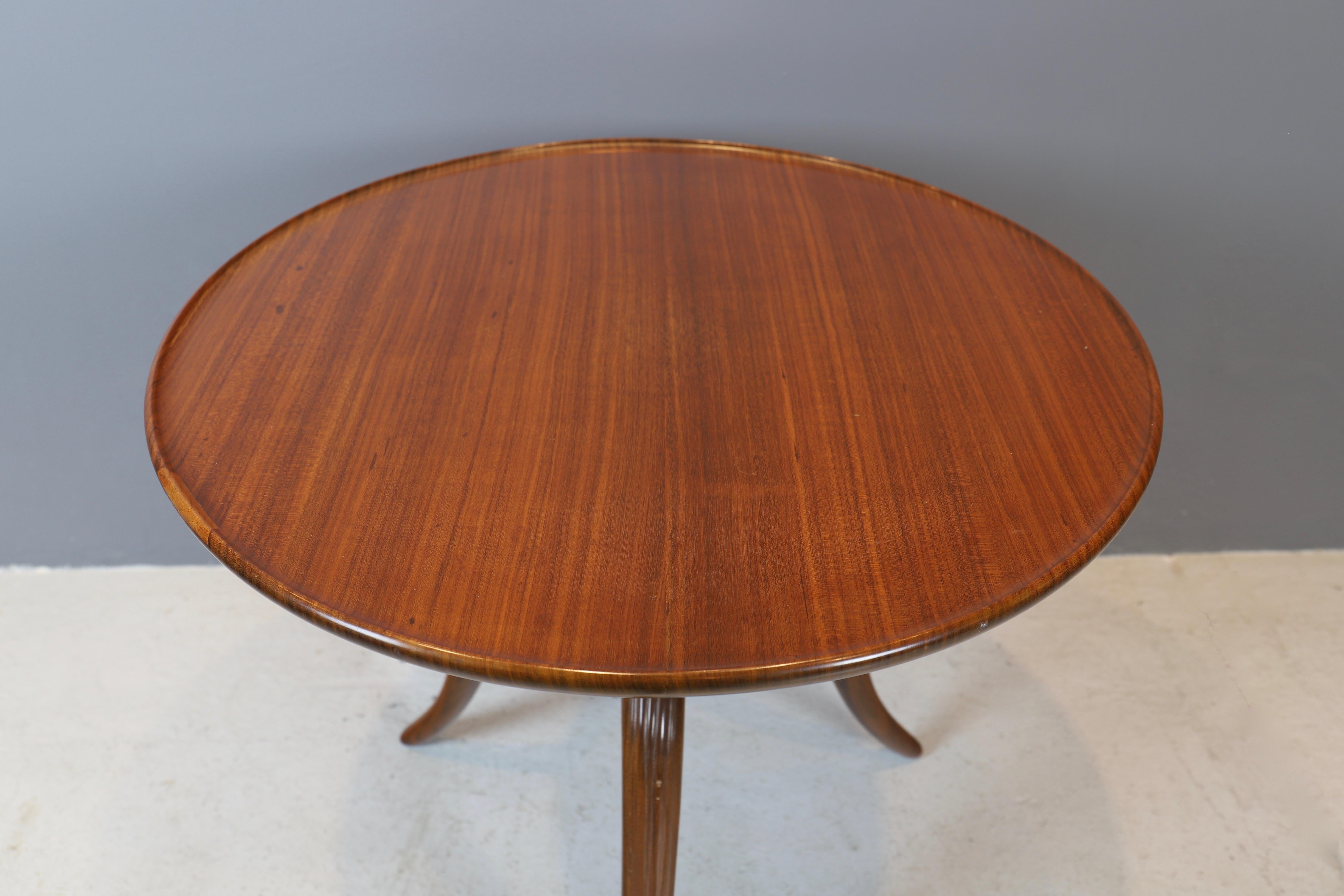 Scandinavian Modern Frits Henningsen Mahogany Side Table, 1940s