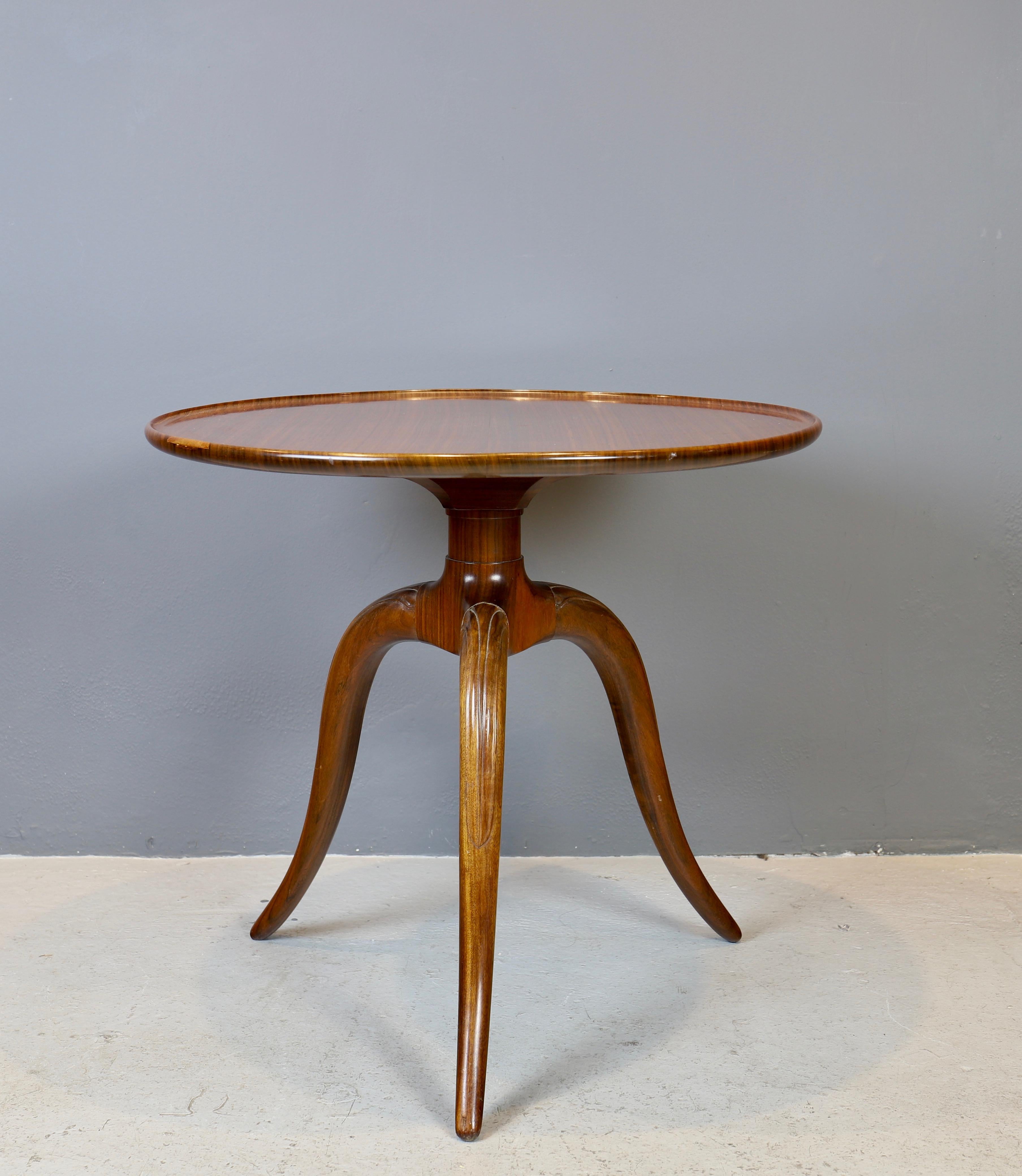 Frits Henningsen Mahogany Side Table, 1940s In Excellent Condition In New York, NY
