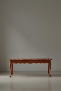 Frits Henningsen Oakwood Coffee Table with Ceramic Tiles, Denmark, 1940s