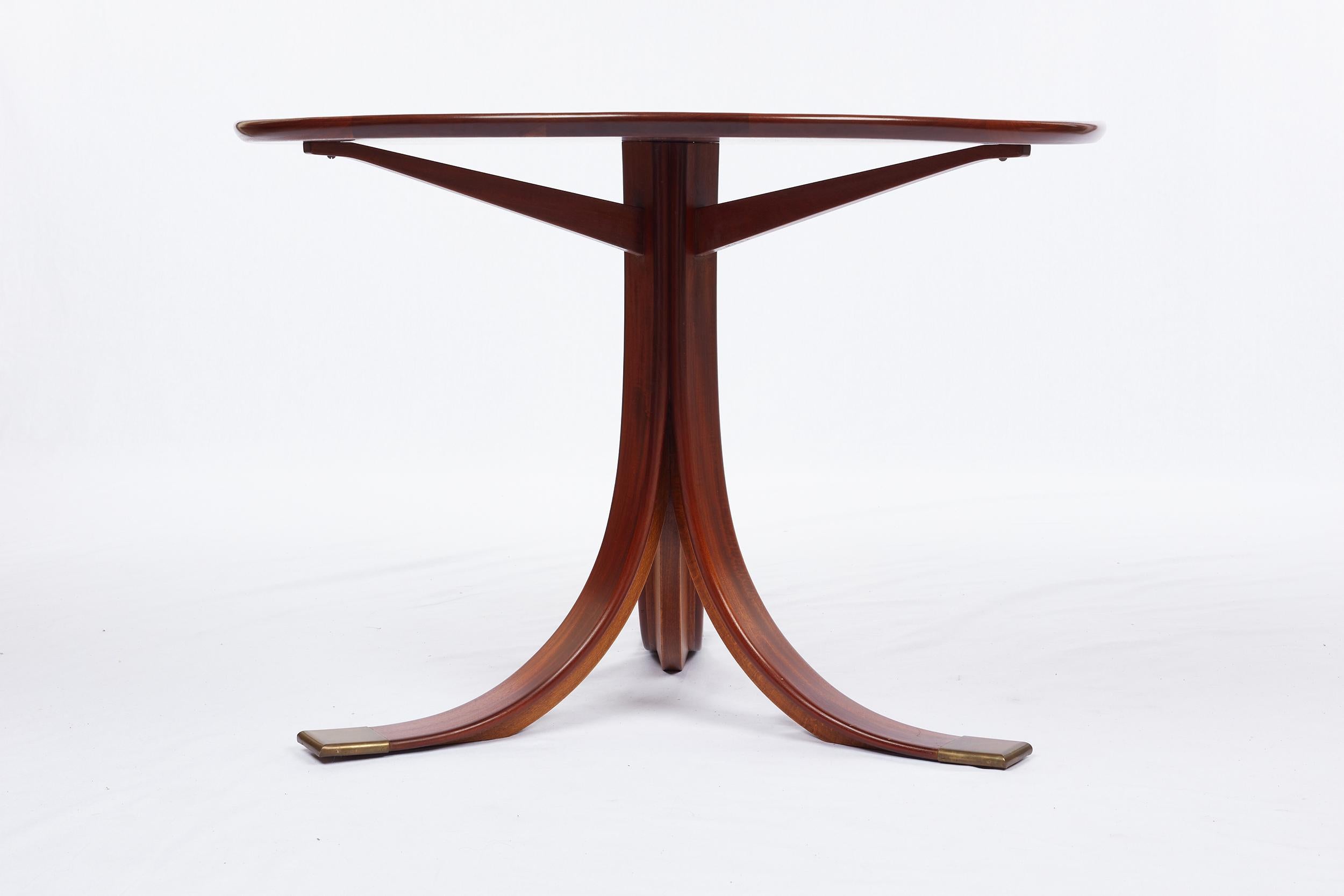 Frits Henningsen Pedestal Table In Excellent Condition In Los Angeles, CA