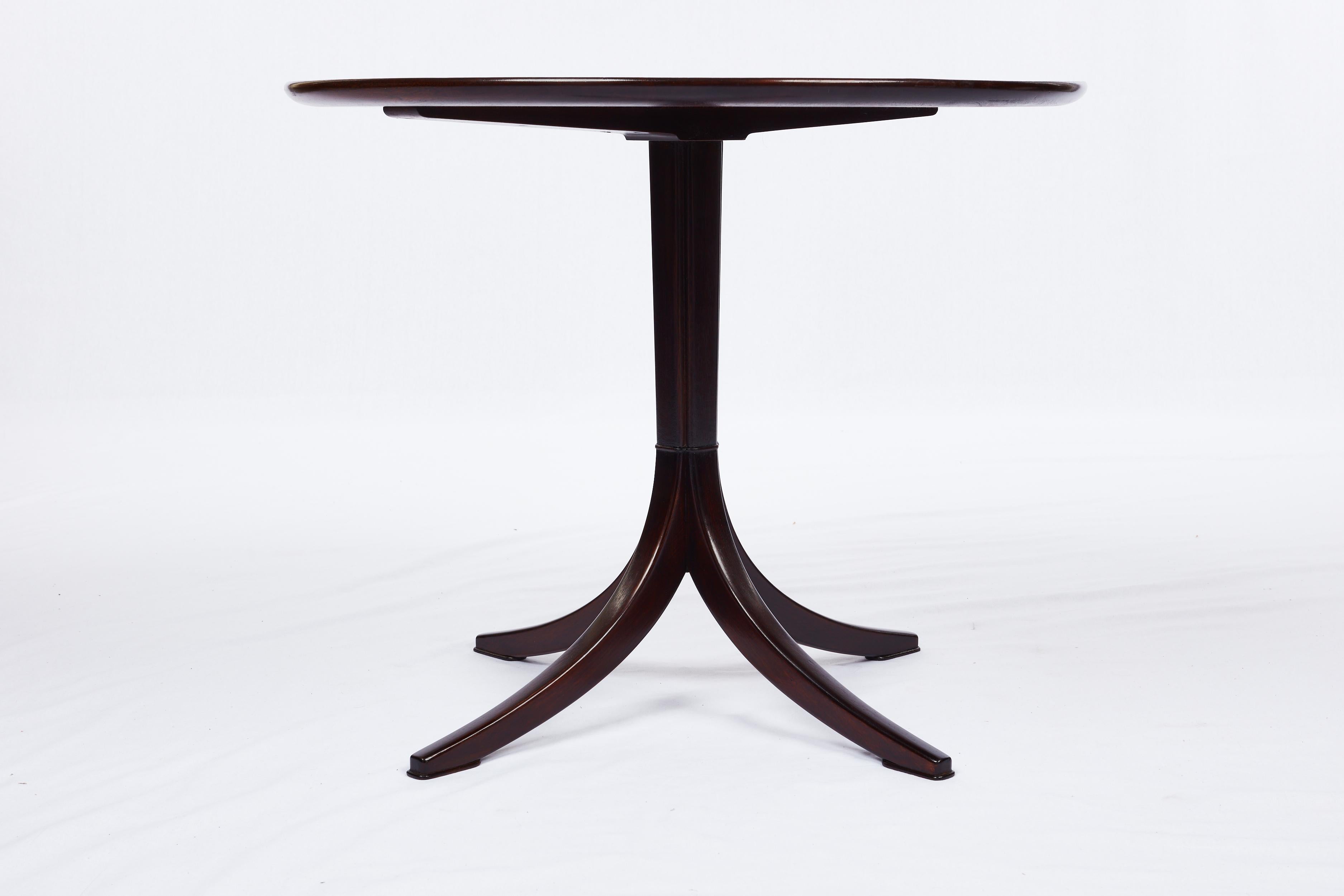 Frits Henningsen Pedestal Table In Excellent Condition For Sale In Los Angeles, CA