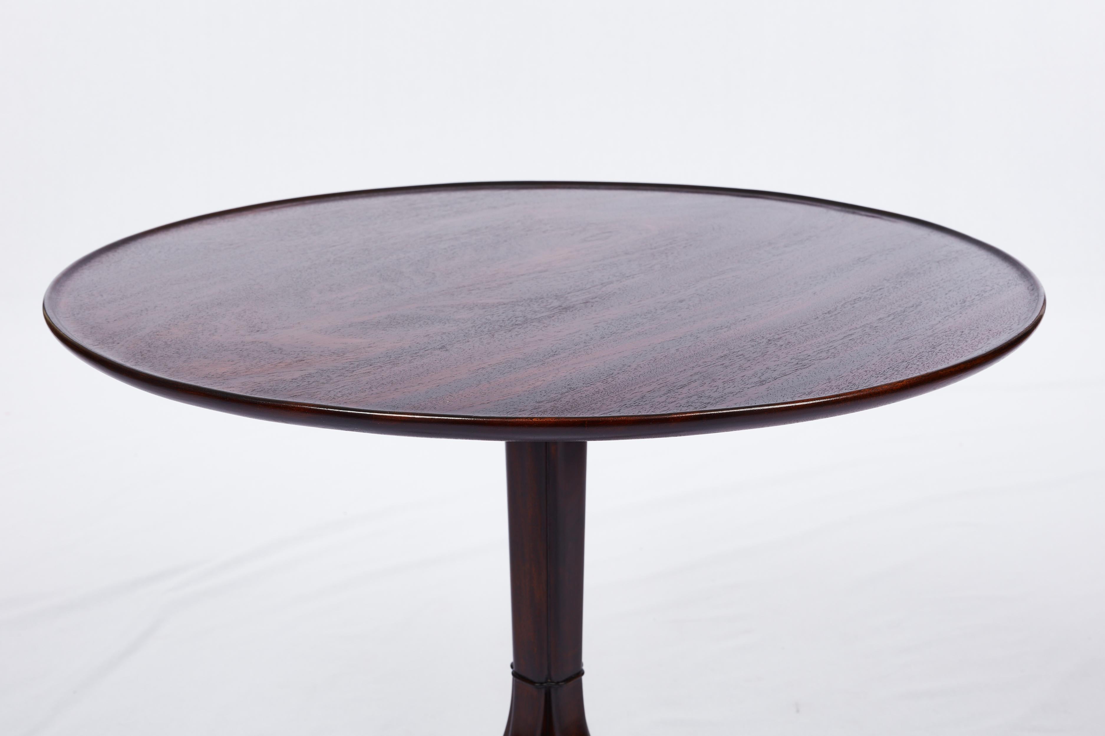 Frits Henningsen Pedestal Table In Excellent Condition For Sale In Los Angeles, CA