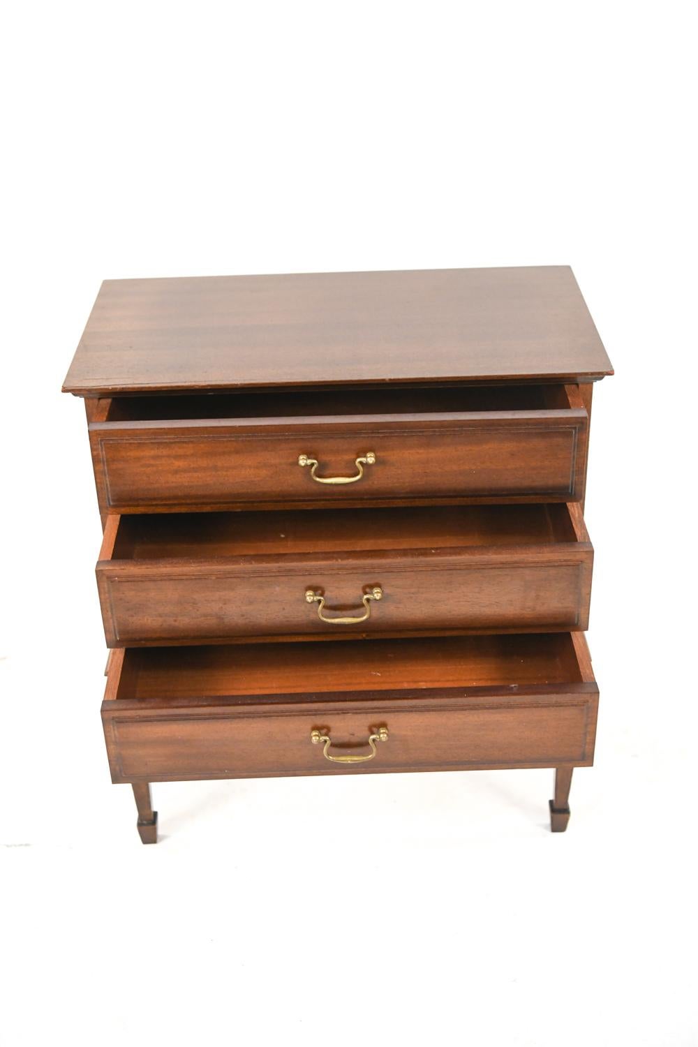 Frits Henningsen Petite Three-Drawer Mahogany Chest In Fair Condition In Norwalk, CT