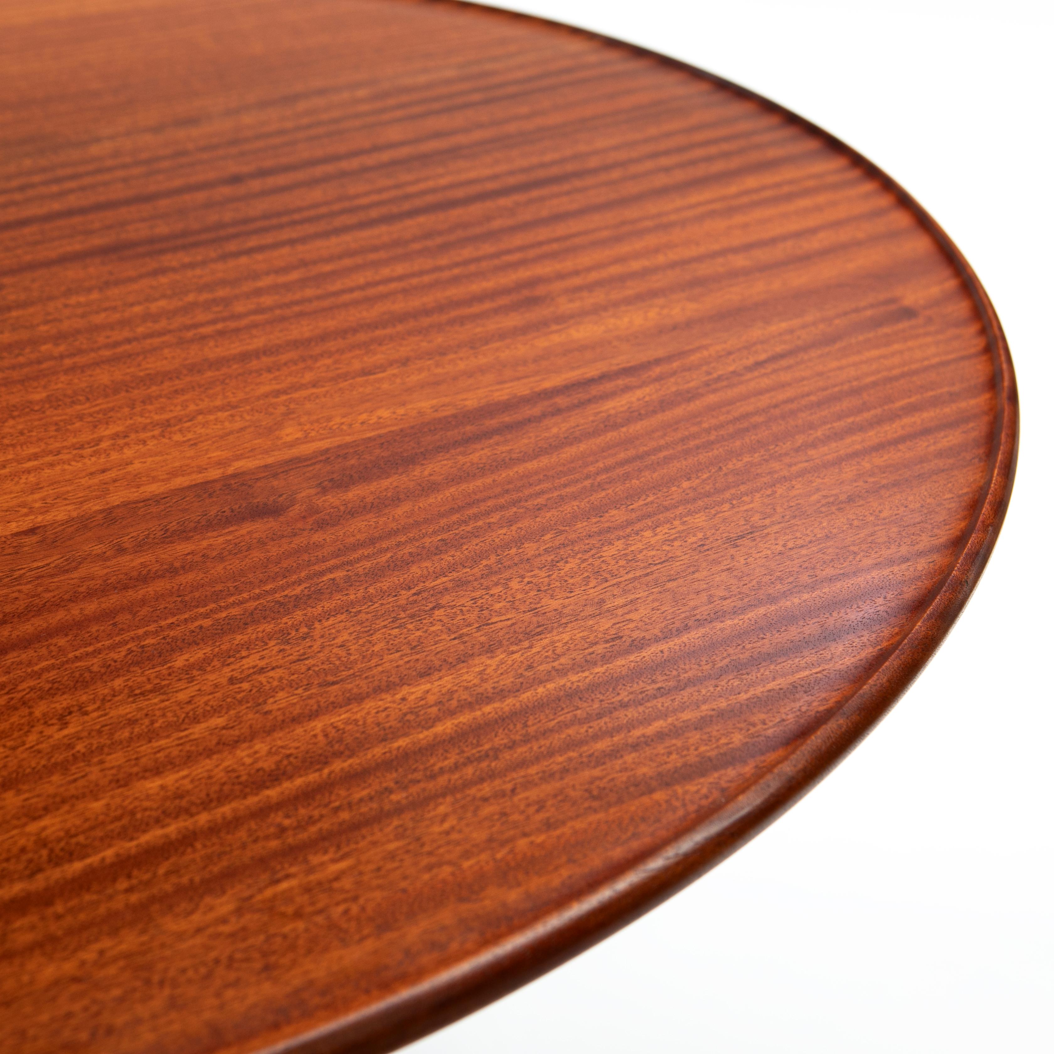 Brass Frits Henningsen Round Pedestal Coffee Table