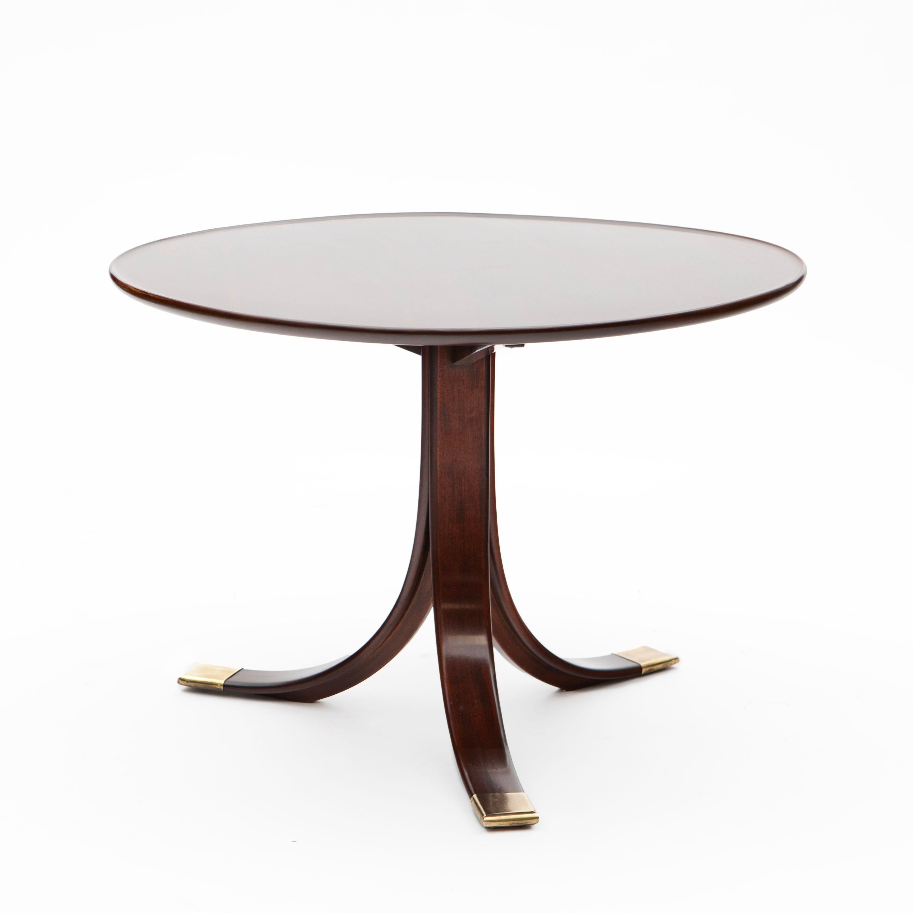 Frits Henningsen Round Pedestal Mahogany Coffee Table 1