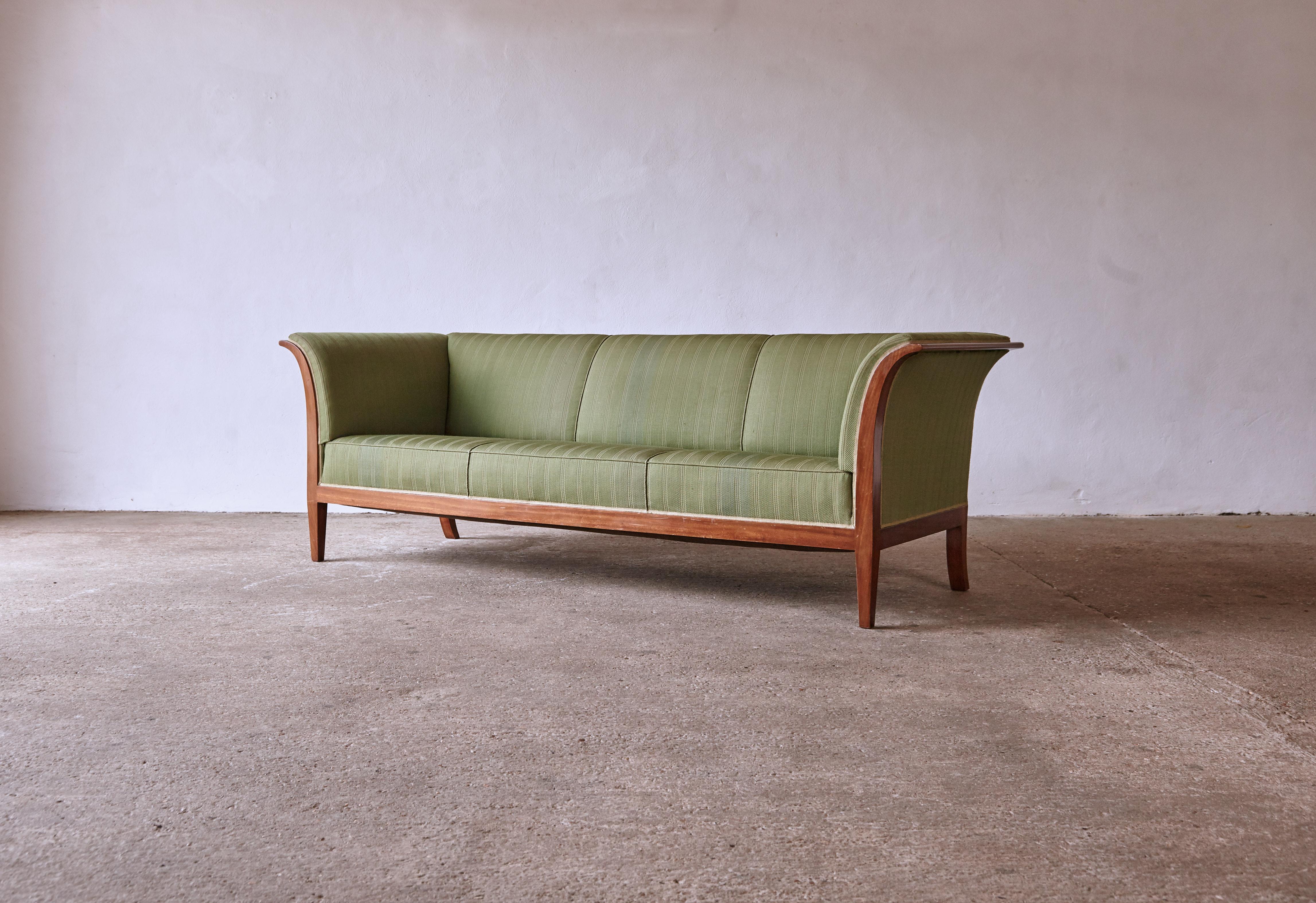 Mid-Century Modern Frits Henningsen Sofa, Denmark, 1940s-1950s