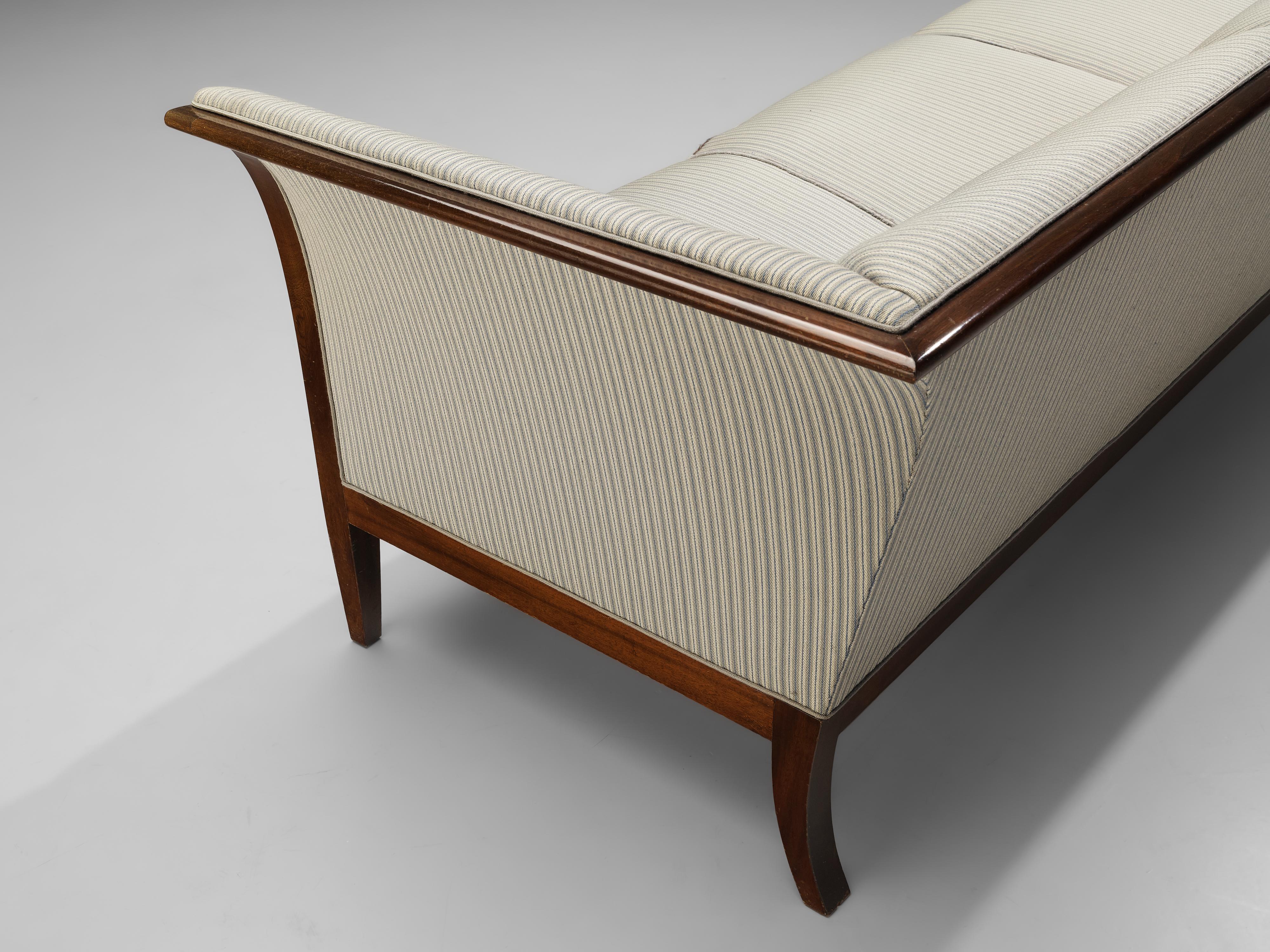 Frits Henningsen Sofa in White Fabric Upholstery 11
