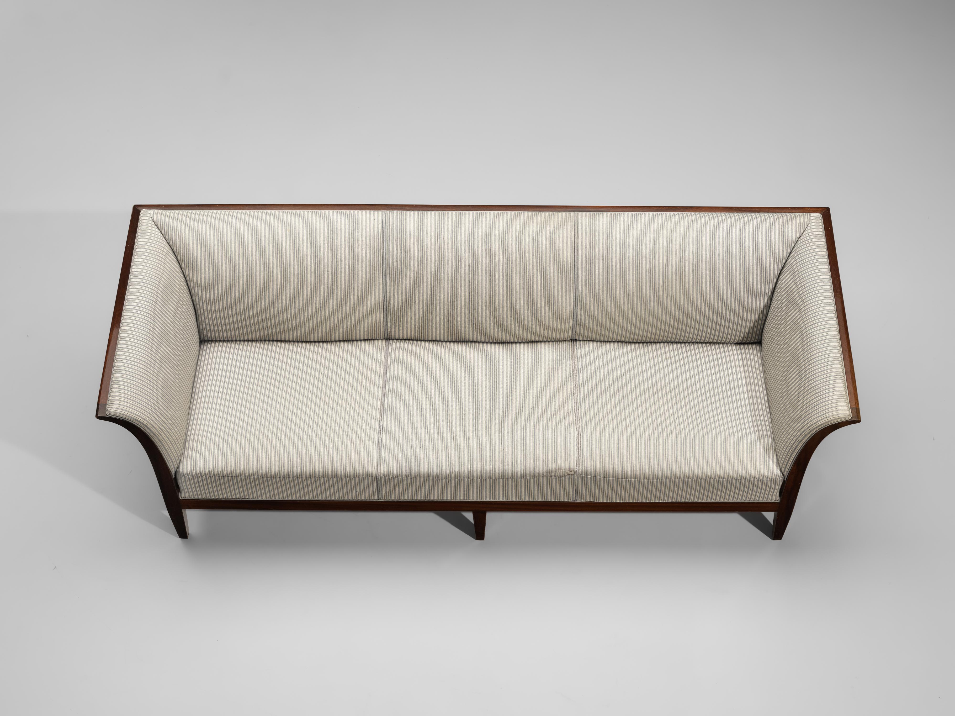 Frits Henningsen Sofa in White Fabric Upholstery 1
