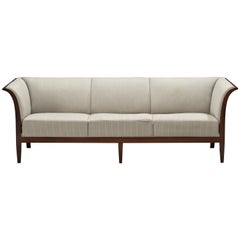 Frits Henningsen Sofa in White Fabric Upholstery