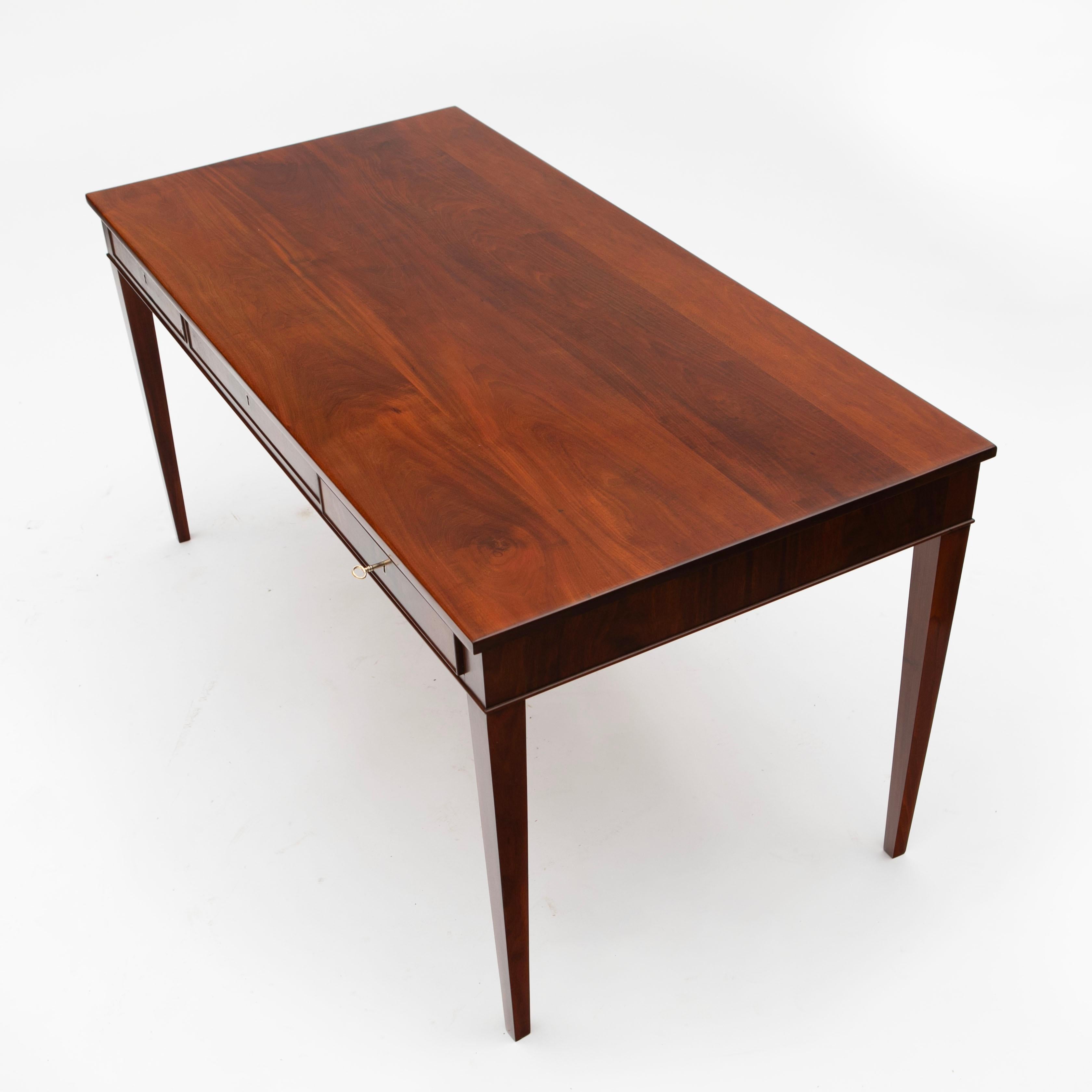 Frits Henningsen Solid Mahogany Writing Table and Chair Set  For Sale 4