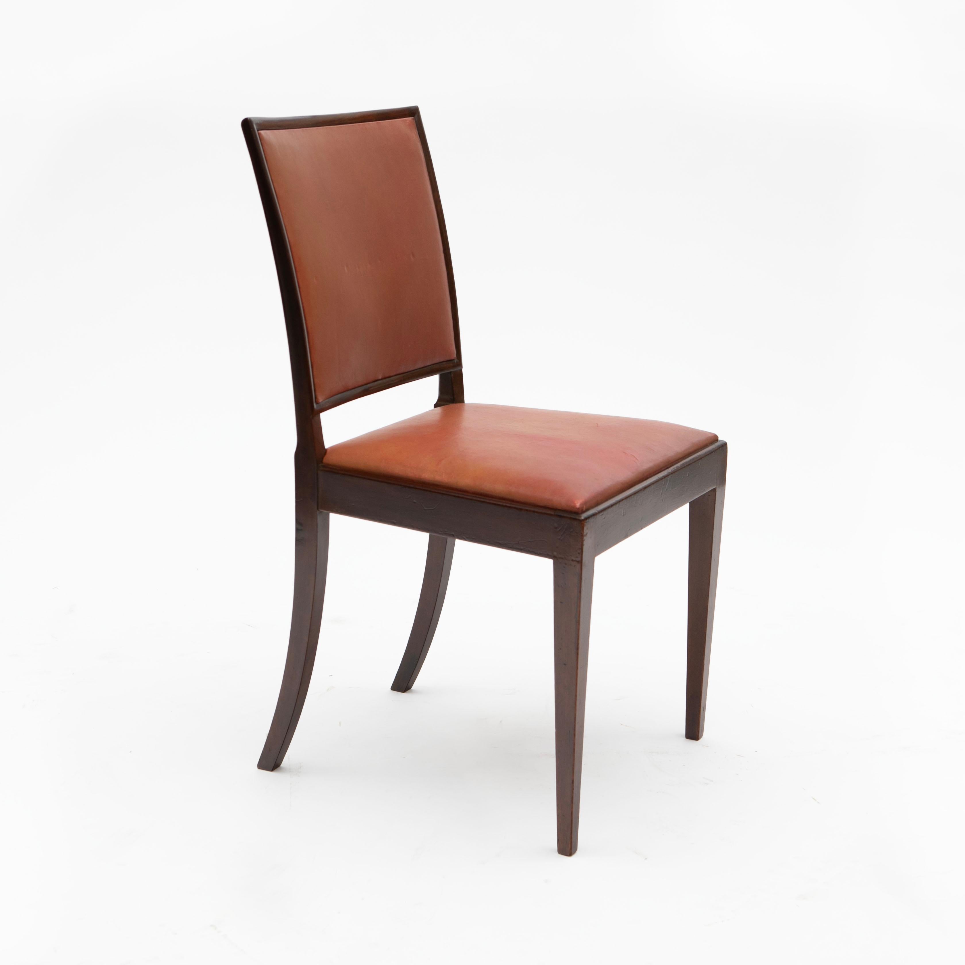 Frits Henningsen Solid Mahogany Writing Table and Chair Set  For Sale 6