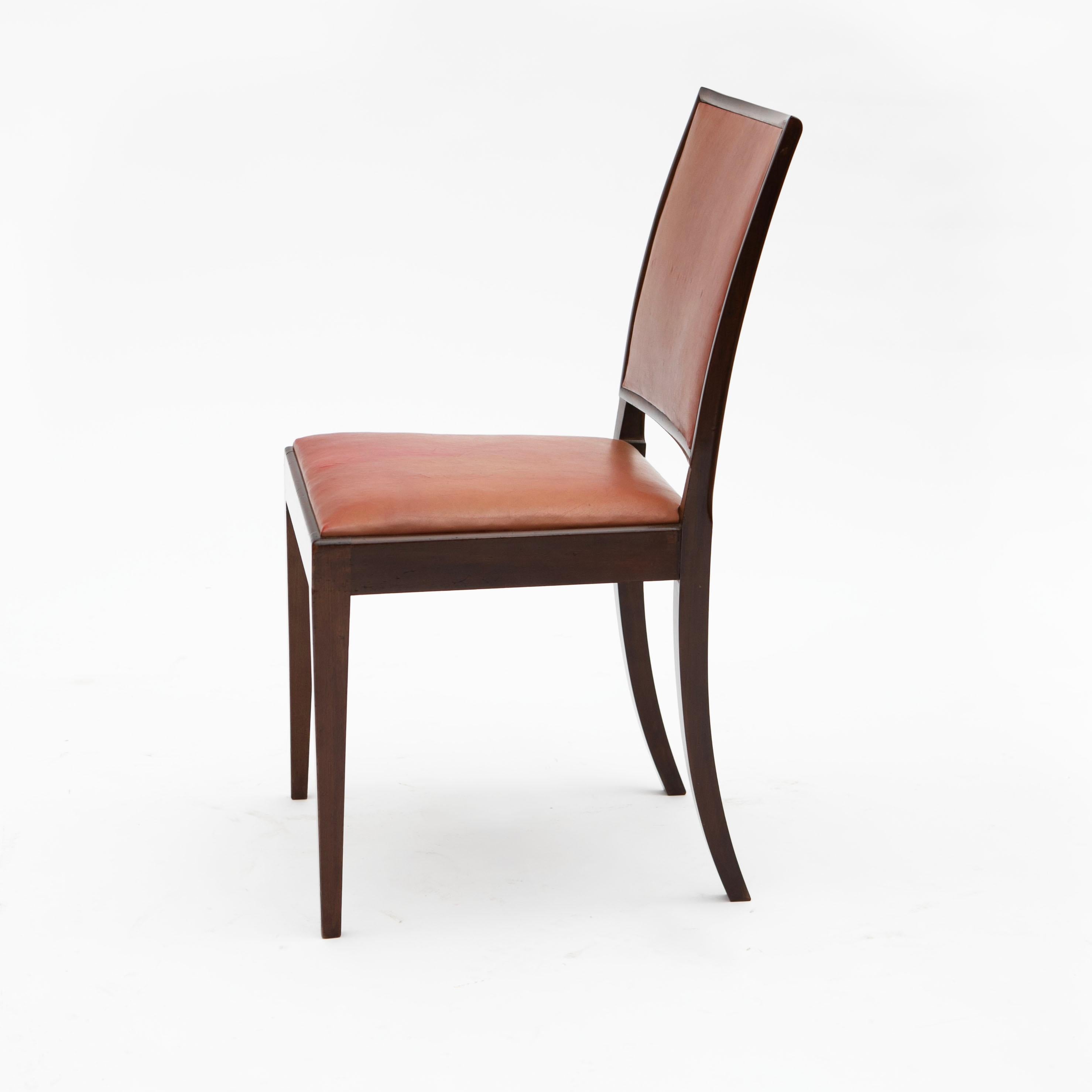 Frits Henningsen Solid Mahogany Writing Table and Chair Set  For Sale 8
