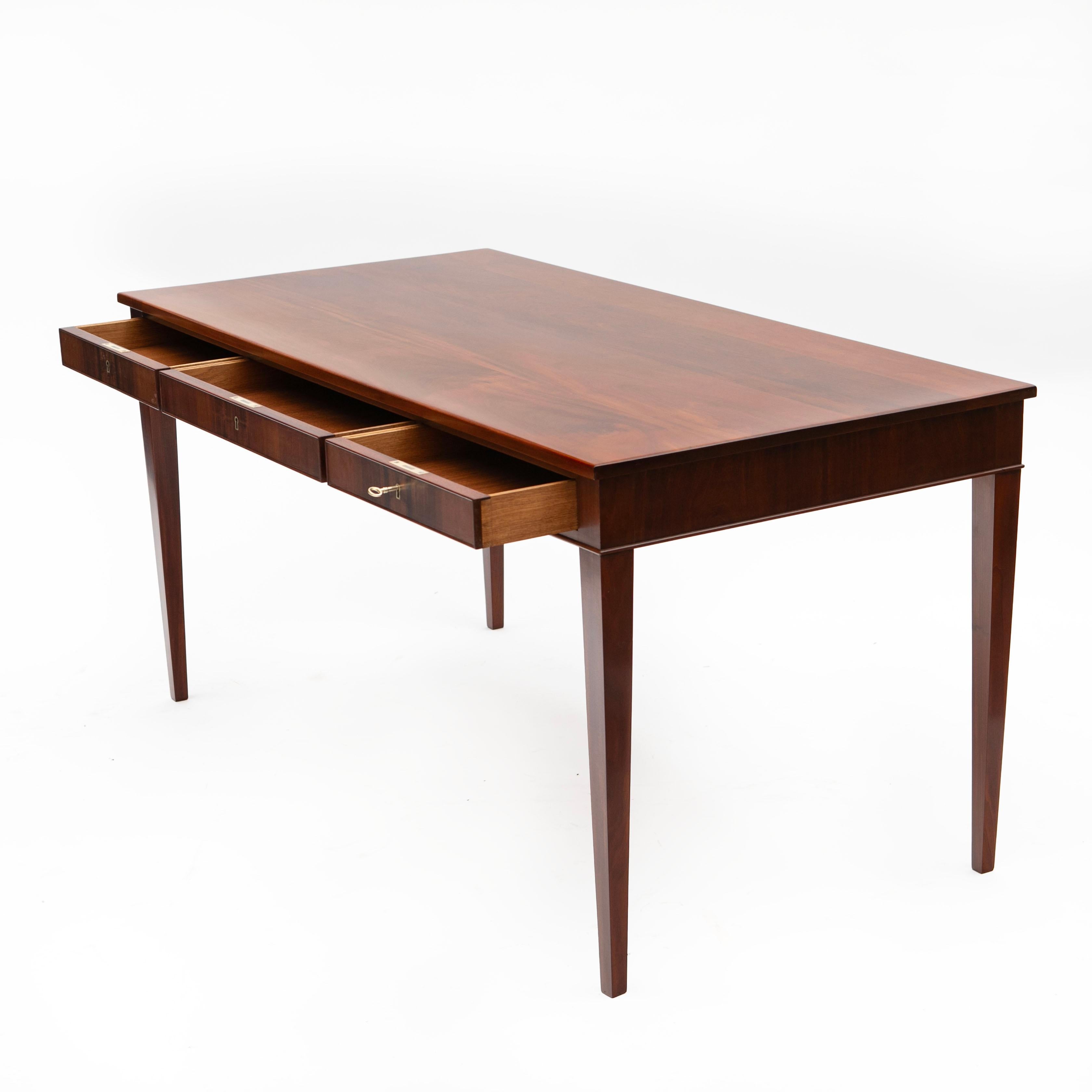 Frits Henningsen Solid Mahogany Writing Table and Chair Set  For Sale 2