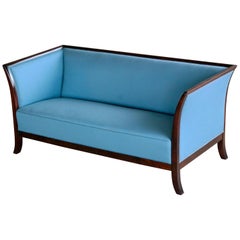 Frits Henningsen Style Settee in Mahogany by Søren Willadsen, Denmark, 1950s