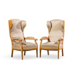 Chaises longues Biedermeier suédoises de style Frits Henningsen - Paire