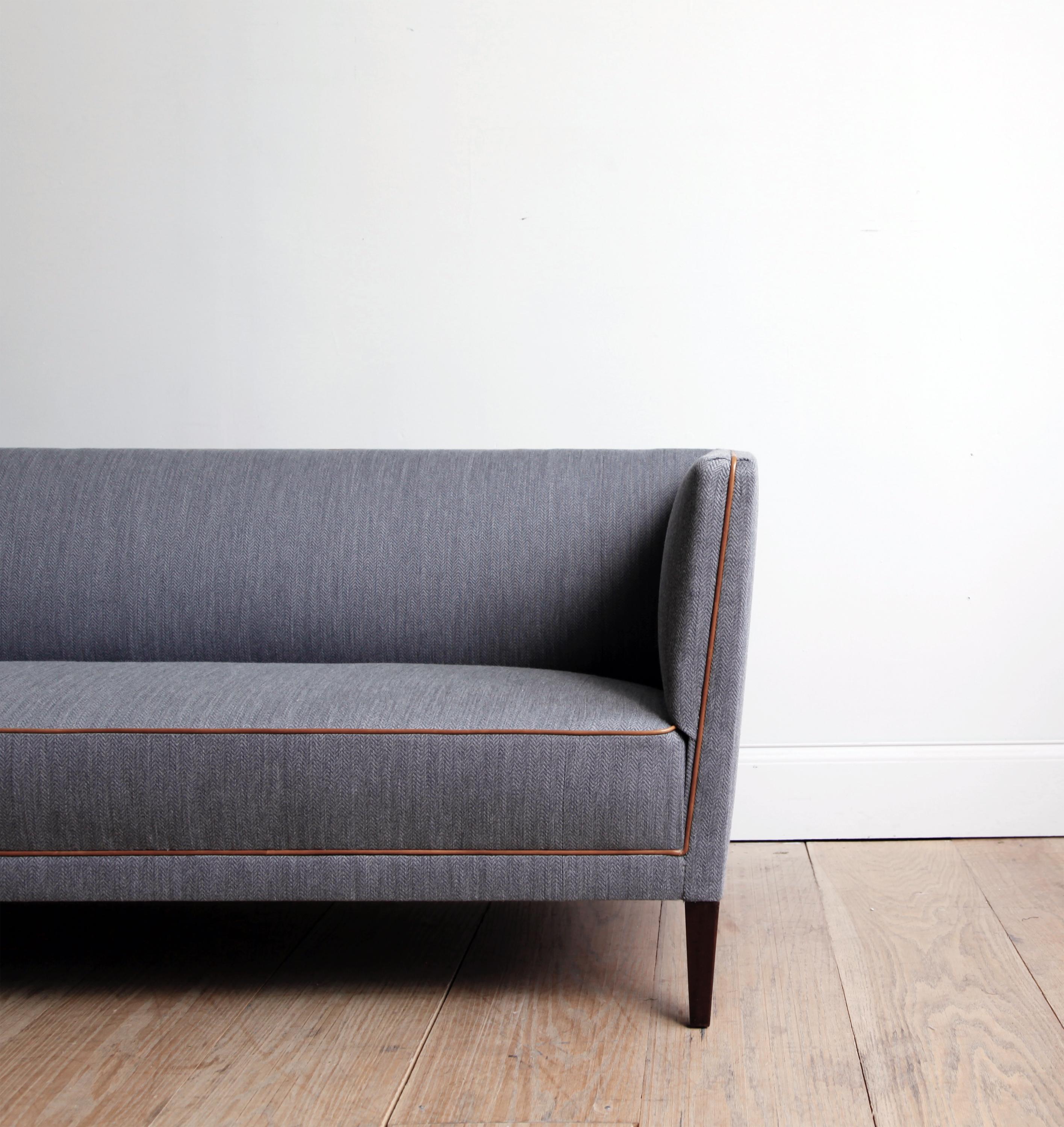 Scandinavian Modern Frits Henningsen Three-Seat Sofa