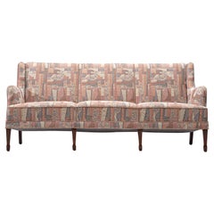 Frits Henningsen Three-Seat Sofa in Pastel Upholstery