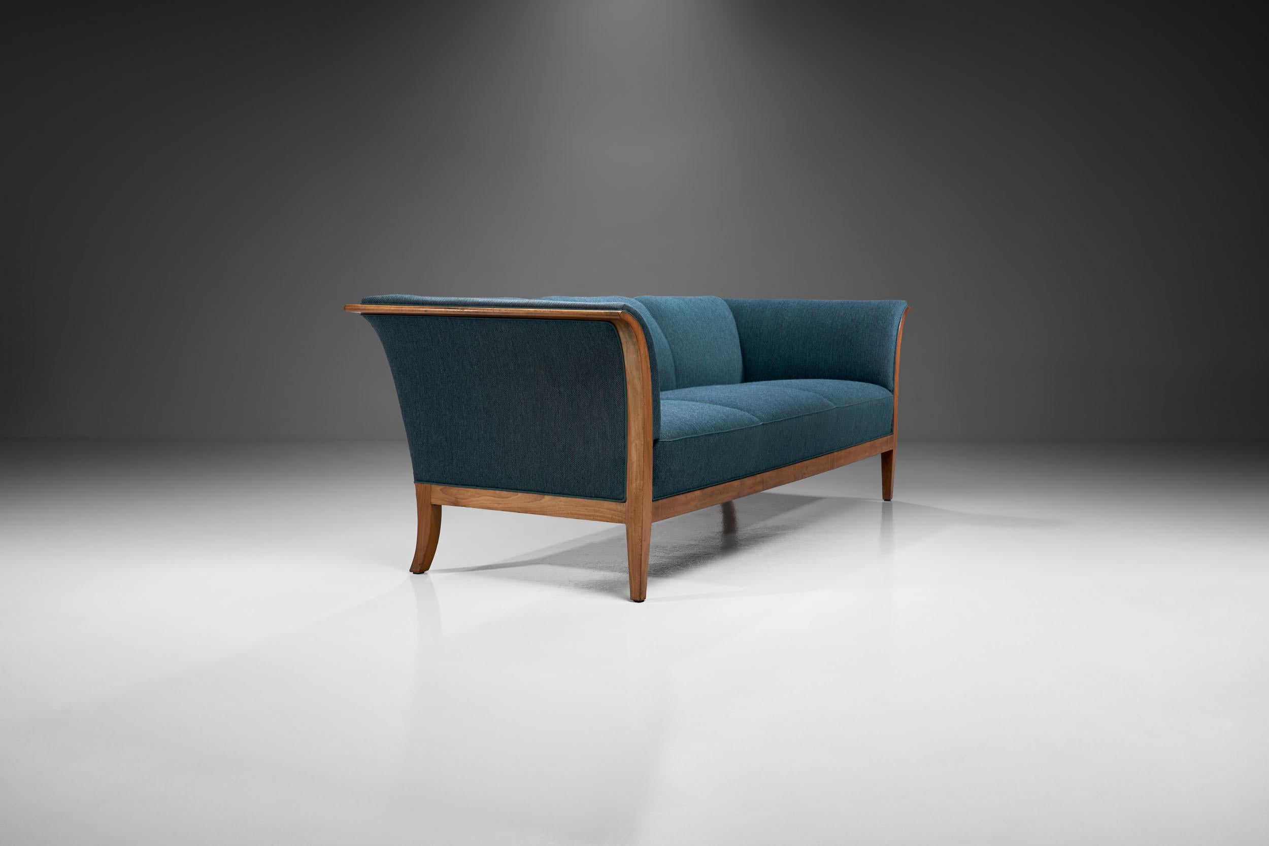 Danish Frits Henningsen Three-Seat Sofa by Frits Henningsen, Denmark, 1940s