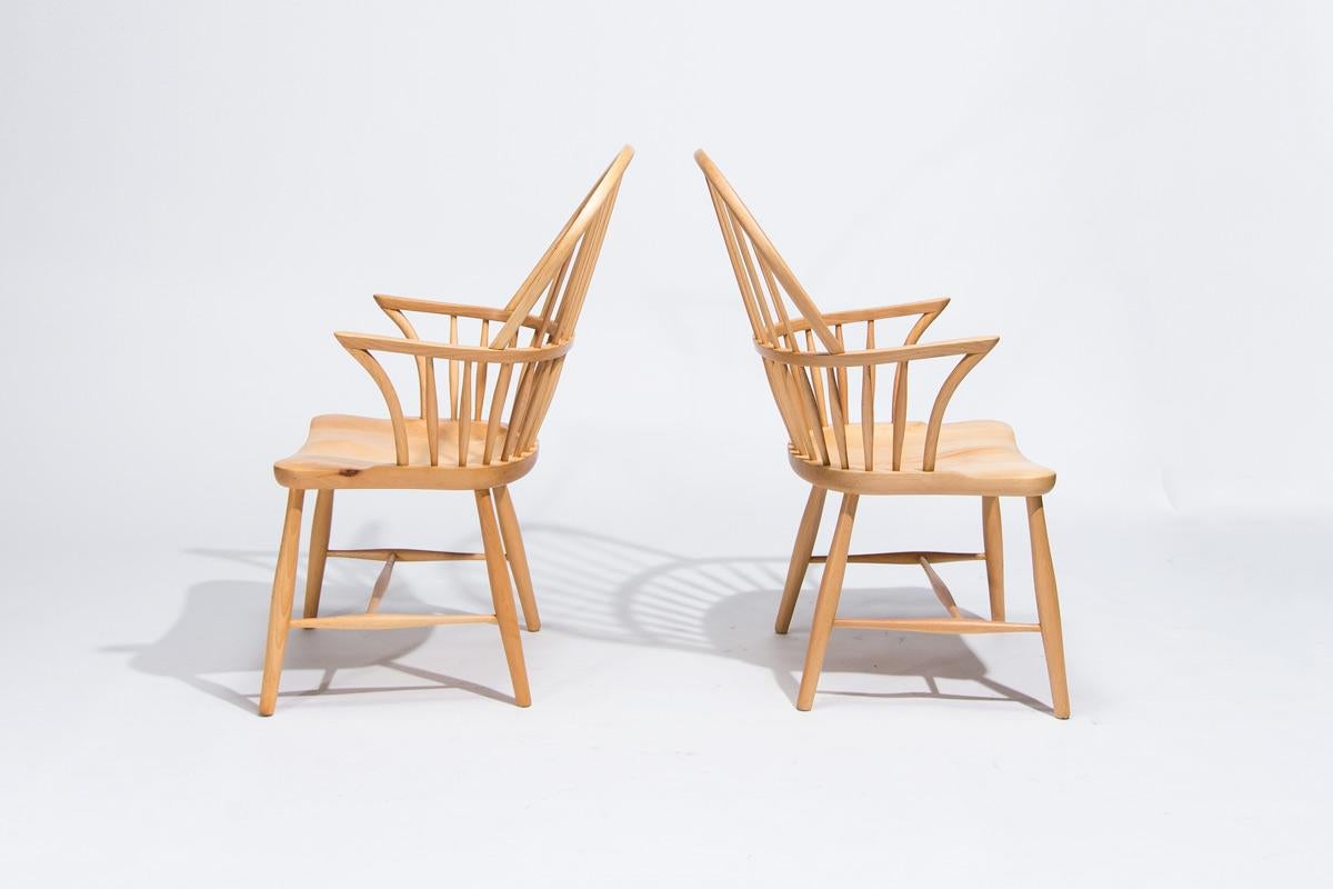 Scandinavian Modern Frits Henningsen Windsor Chairs by Carl Hansen, Danish Design 1950’s