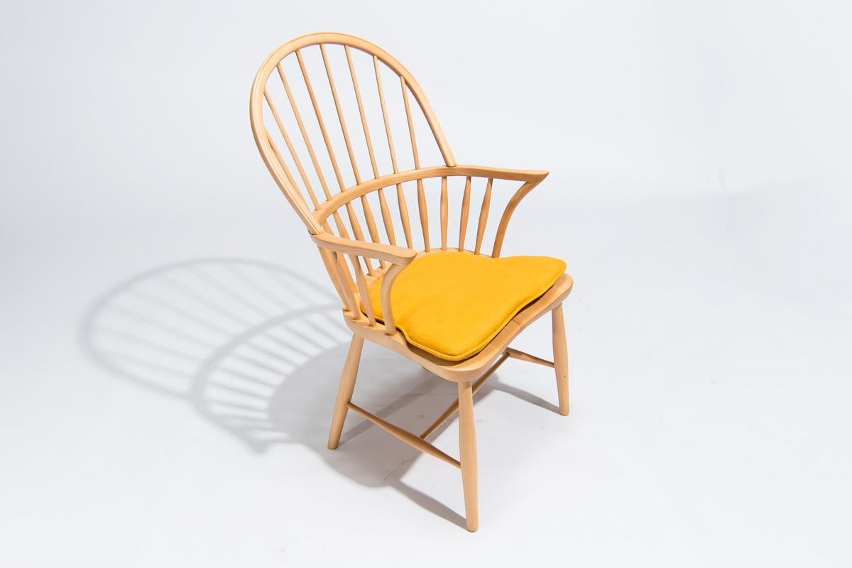 Mid-20th Century Frits Henningsen Windsor Chairs by Carl Hansen, Danish Design 1950’s