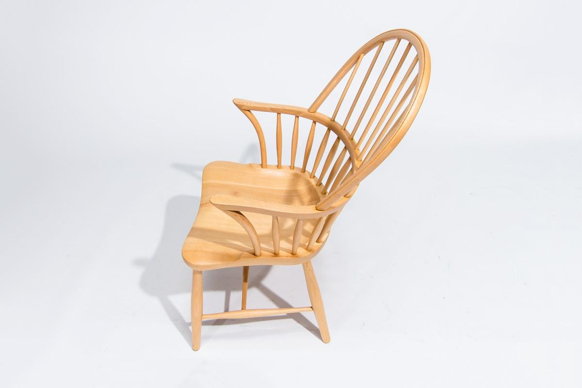 Linen Frits Henningsen Windsor Chairs by Carl Hansen, Danish Design 1950’s