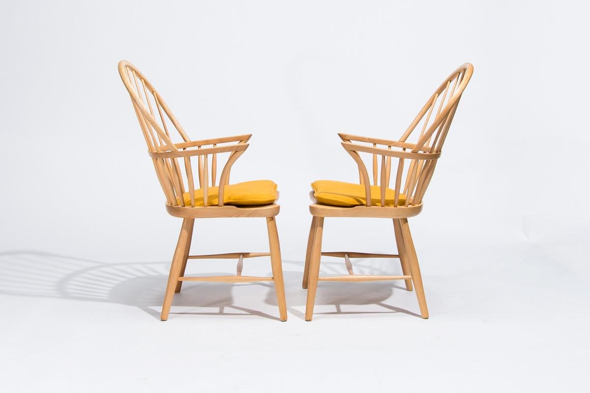 Frits Henningsen Windsor Chairs by Carl Hansen, Danish Design 1950’s 3