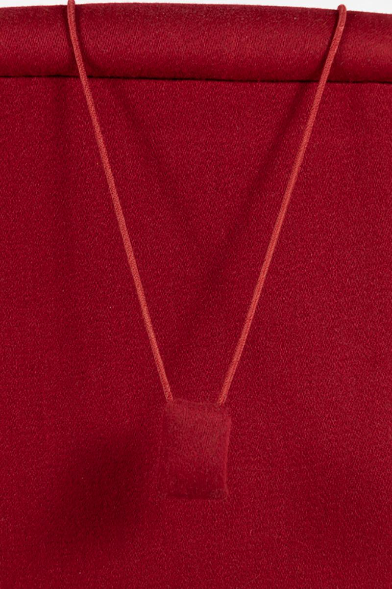 Mahogany Frits Henningsen Wingback Armchair with Red Original Fabric, Denmark, 1940s For Sale
